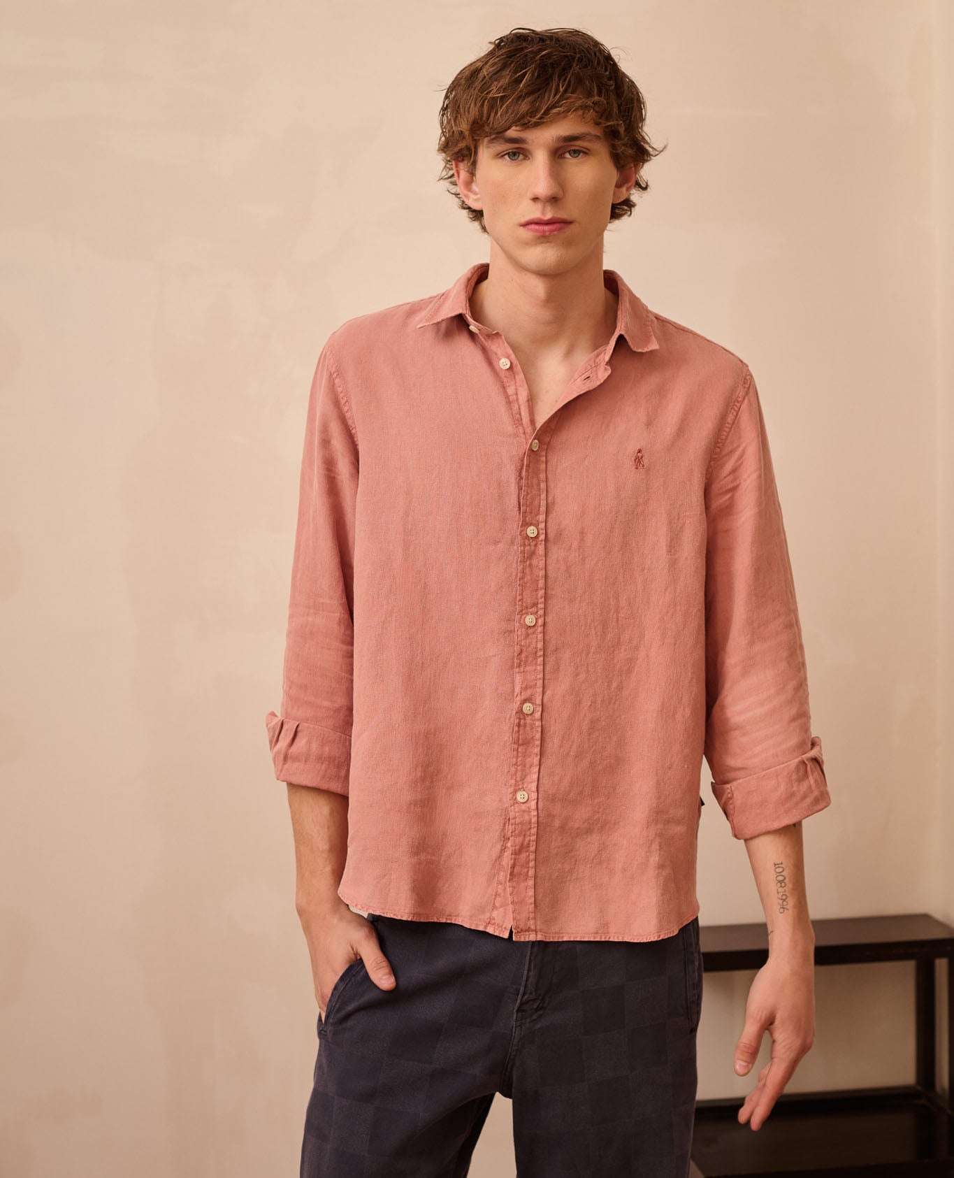 Camisa cary de hombre relaxed dark lilac - Tintoremus Sttudio - Rosa Rosa-1
