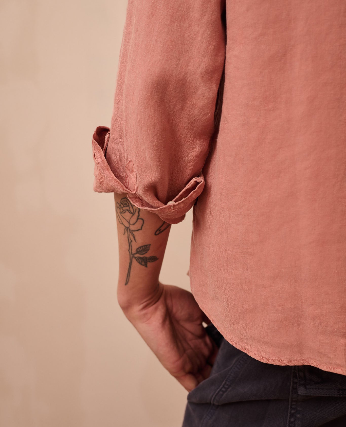 Camisa cary de hombre relaxed dark lilac - Tintoremus Sttudio - Rosa Rosa-5