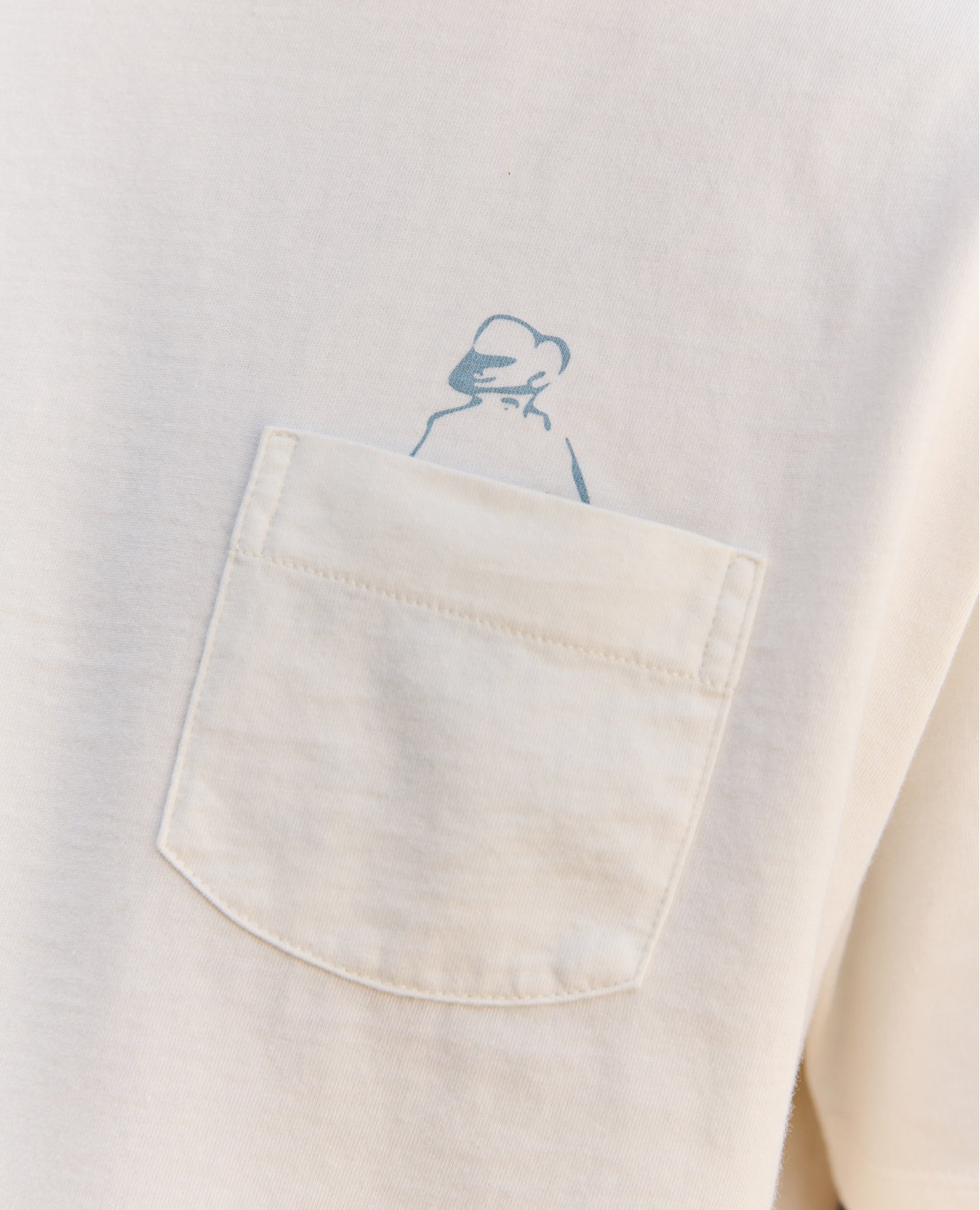 Imagen 4 de Camiseta manga corta john pocket de hombre marine - Tintoremus Sttudio - Blanco Blanco
