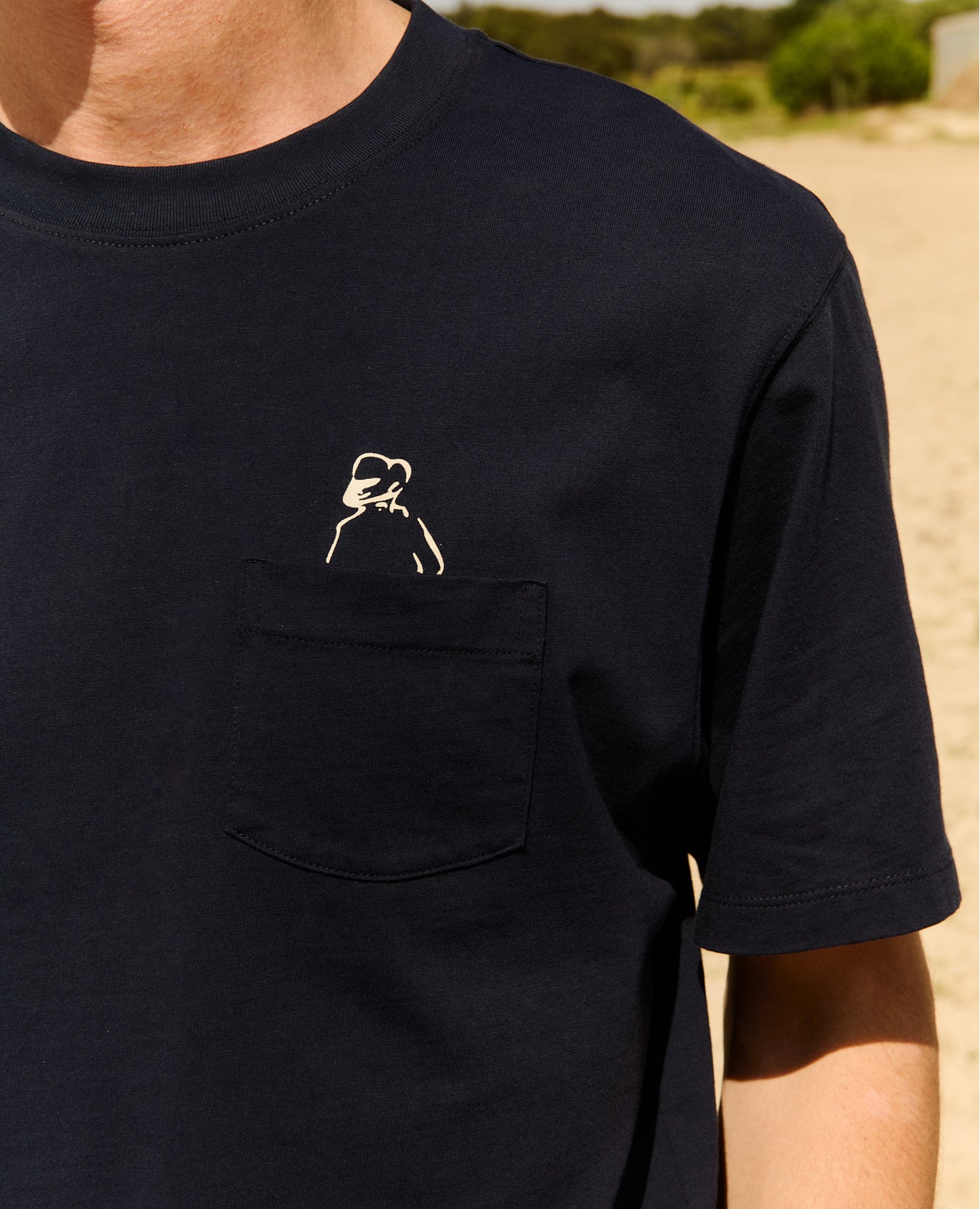 Imagen 3 de Camiseta manga corta john pocket de hombre marine - Tintoremus Sttudio - Azul Azul