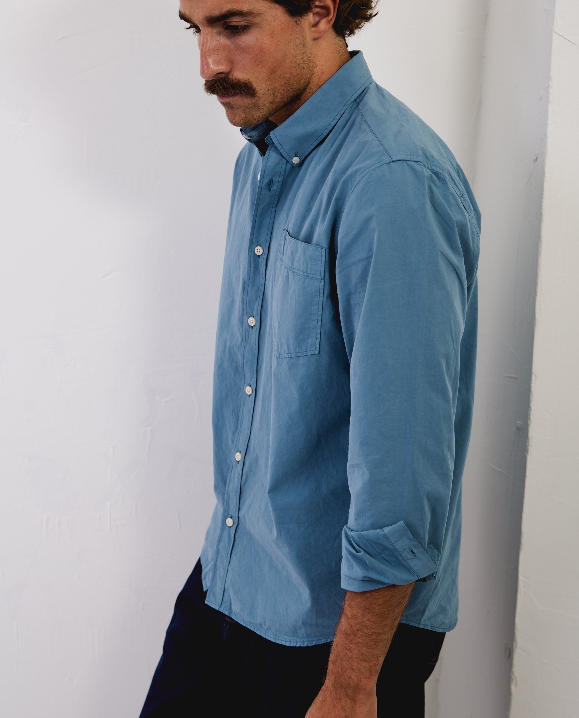 Imagen 6 de Camisa de hombre tipo oxford james - Tintoremus Sttudio - Azul Azul