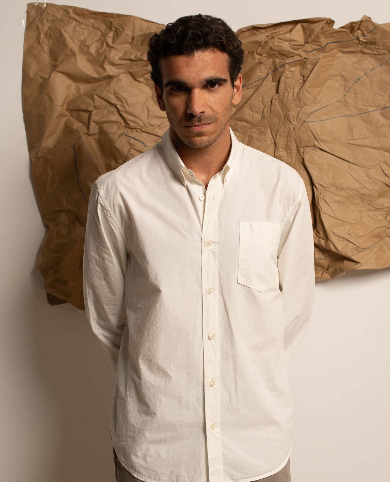 Imagen 1 de Camisa james de hombre relaxed factory white - Tintoremus Sttudio - Blanco Blanco