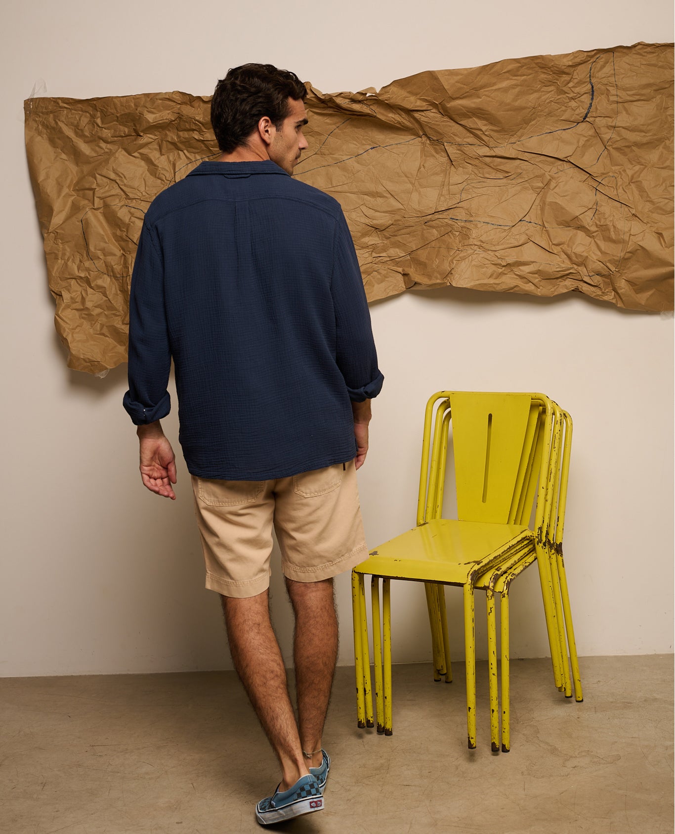 Imagen 2 de Camisa ryan de hombre relaxed deep sea - Tintoremus Sttudio - Azul Azul
