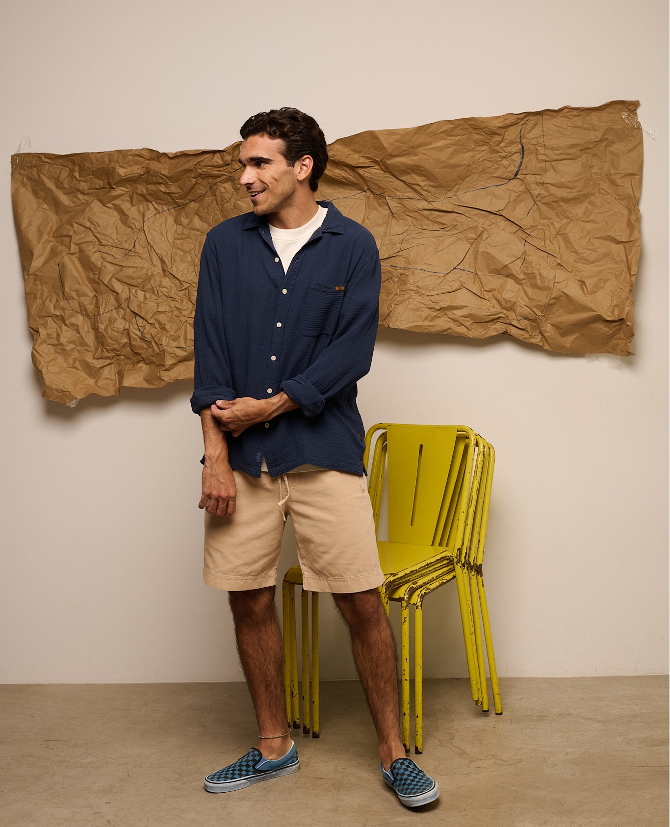 Imagen 4 de Camisa ryan de hombre relaxed deep sea - Tintoremus Sttudio - Azul Azul