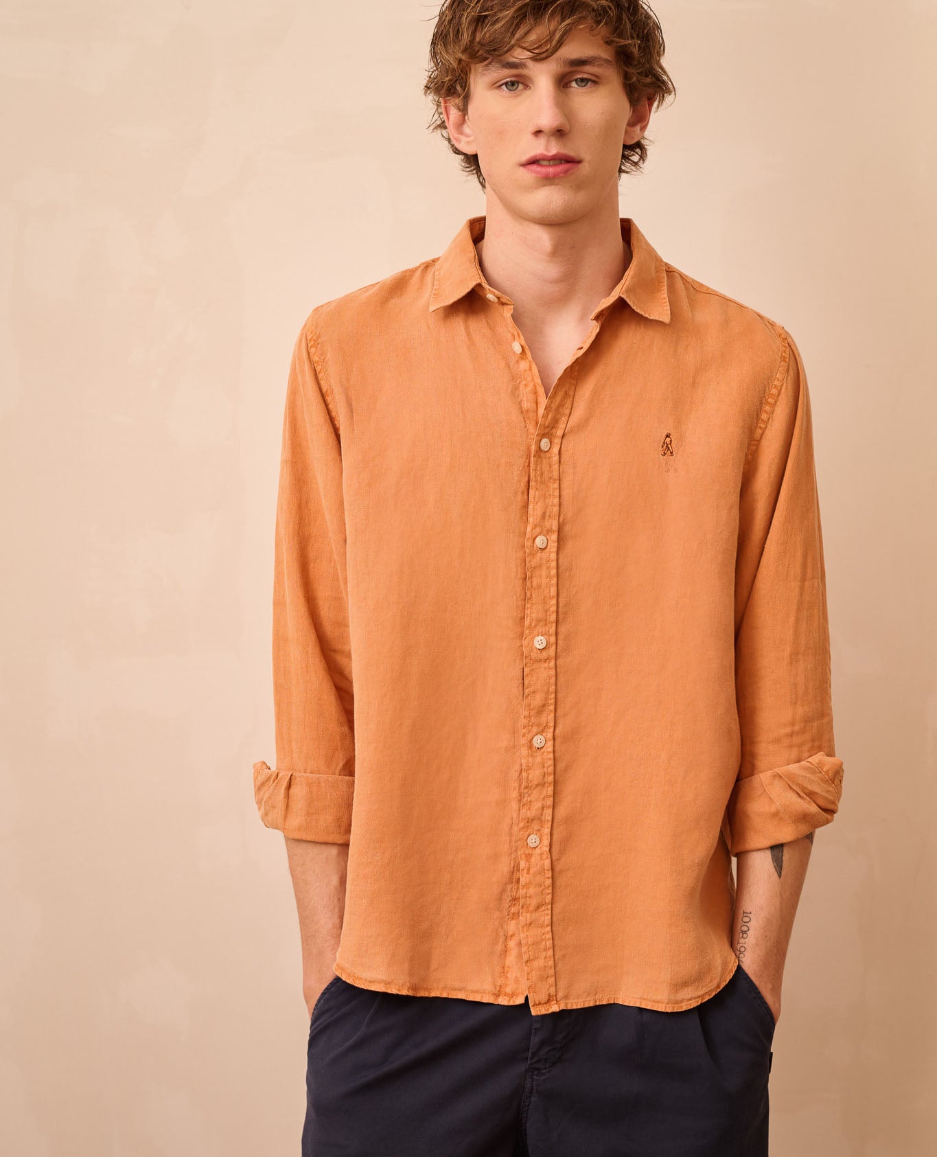 Imagen 0 de Camisa cary de hombre relaxed dark lilac Naranja