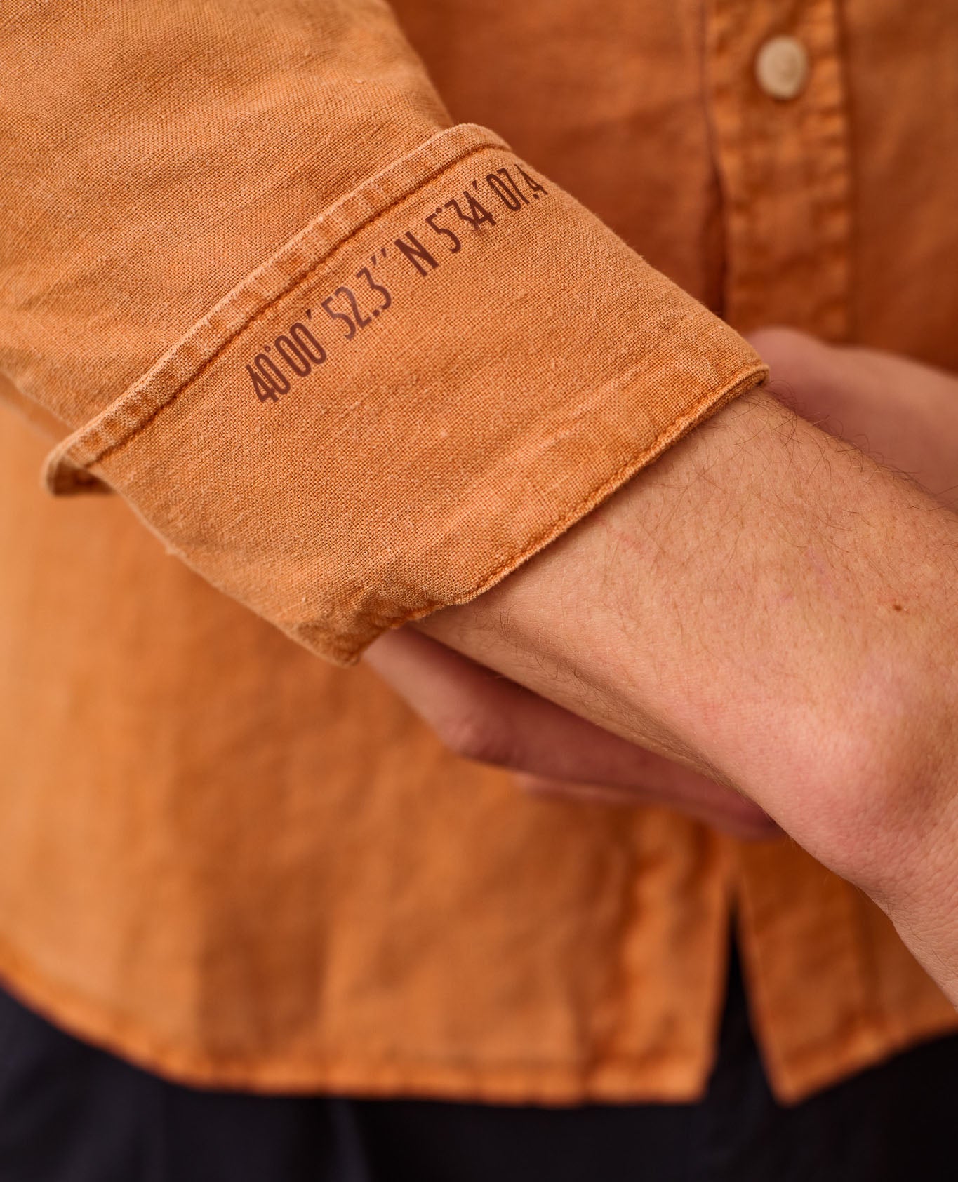 Camisa cary de hombre relaxed dark lilac - Tintoremus Sttudio - Naranja Naranja-3