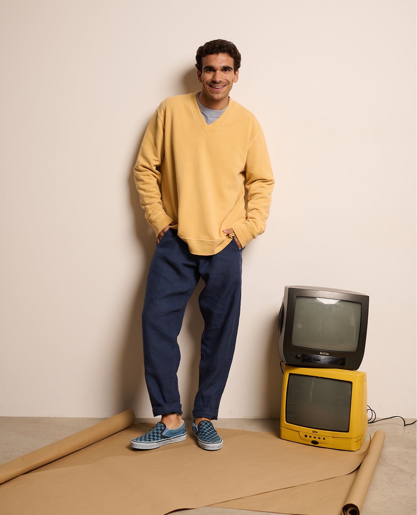 Sudadera jim de hombre cannes yelllow - Tintoremus Sttudio - Amarillo Amarillo-2