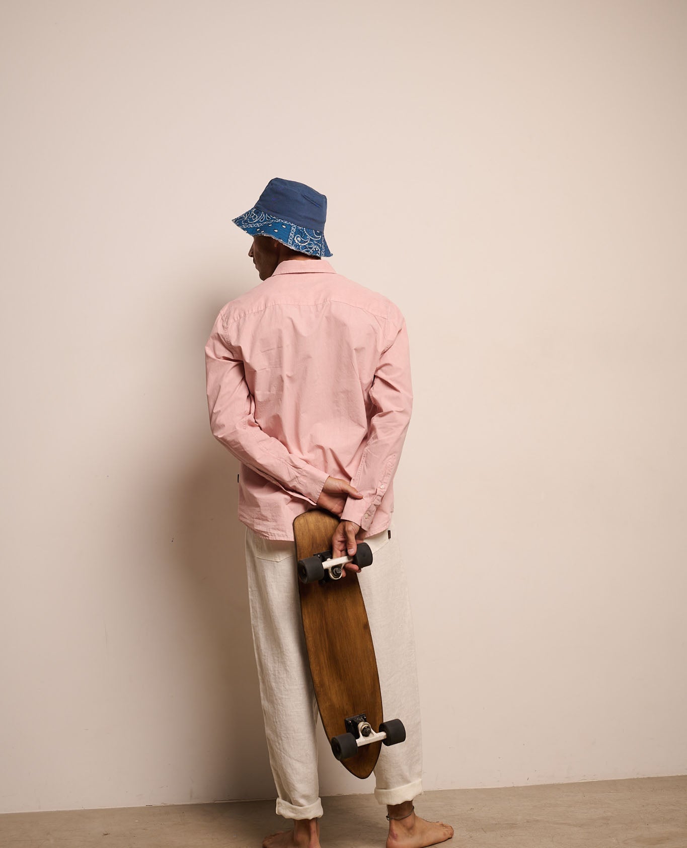 Imagen 2 de Camisa james de hombre relaxed factory white - Tintoremus Sttudio - Rosa Rosa