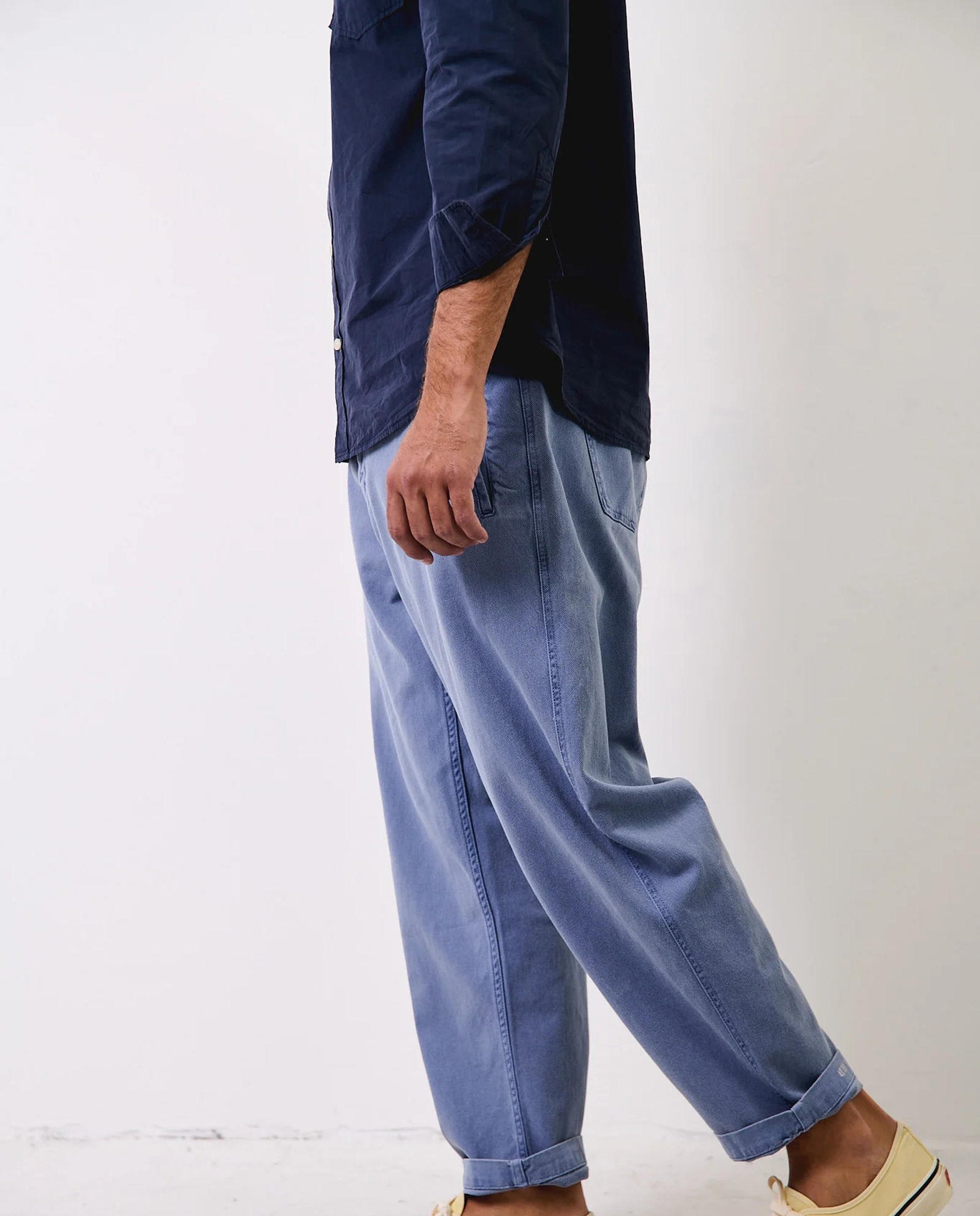Imagen 5 de Pantalón de hombre cropped relaxed-tapered cosme - Tintoremus Sttudio - Azul Azul