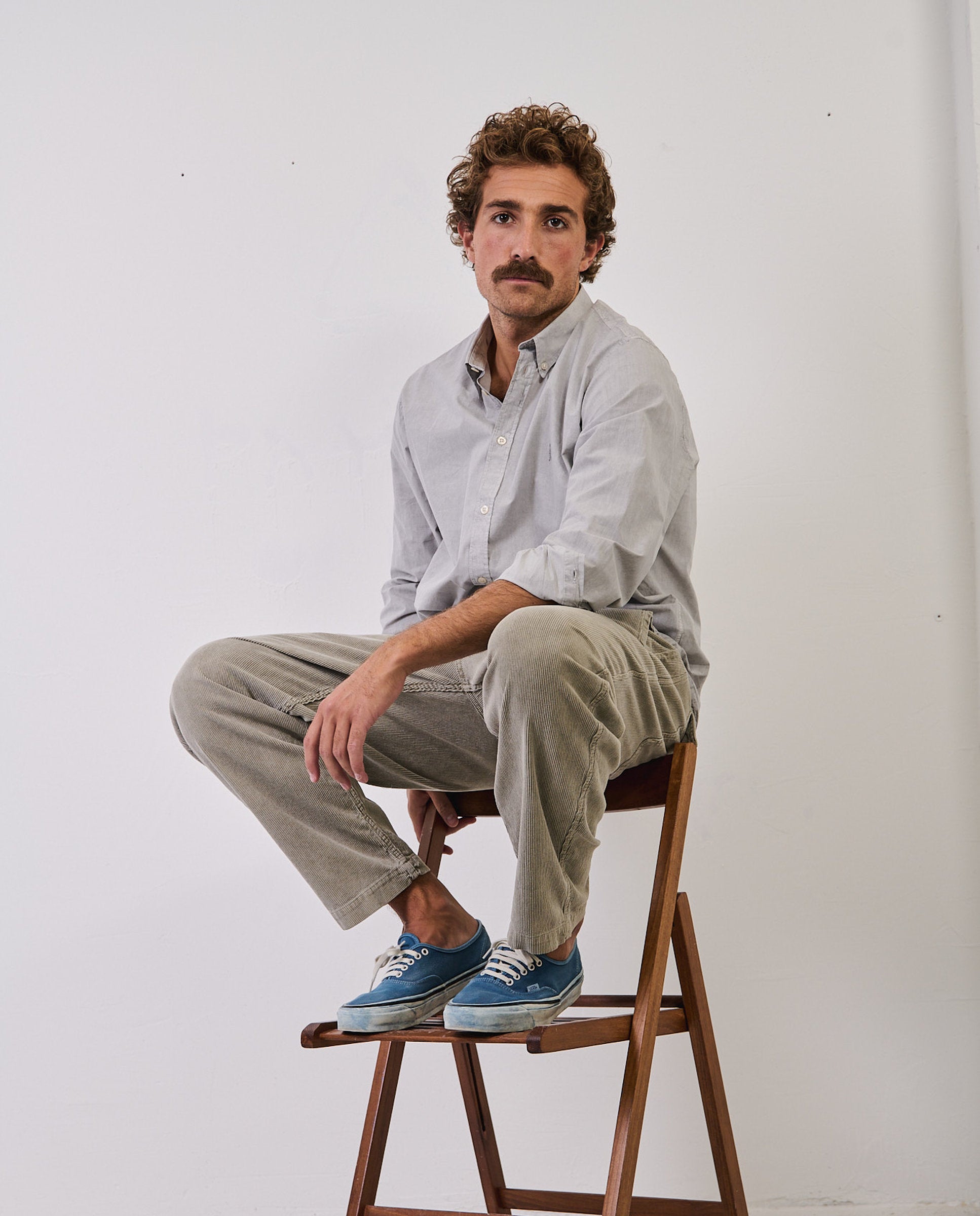 Imagen 5 de Pantalón de pana de hombre corte cropped cosme corduroy - Tintoremus Sttudio - Marrón Marrón