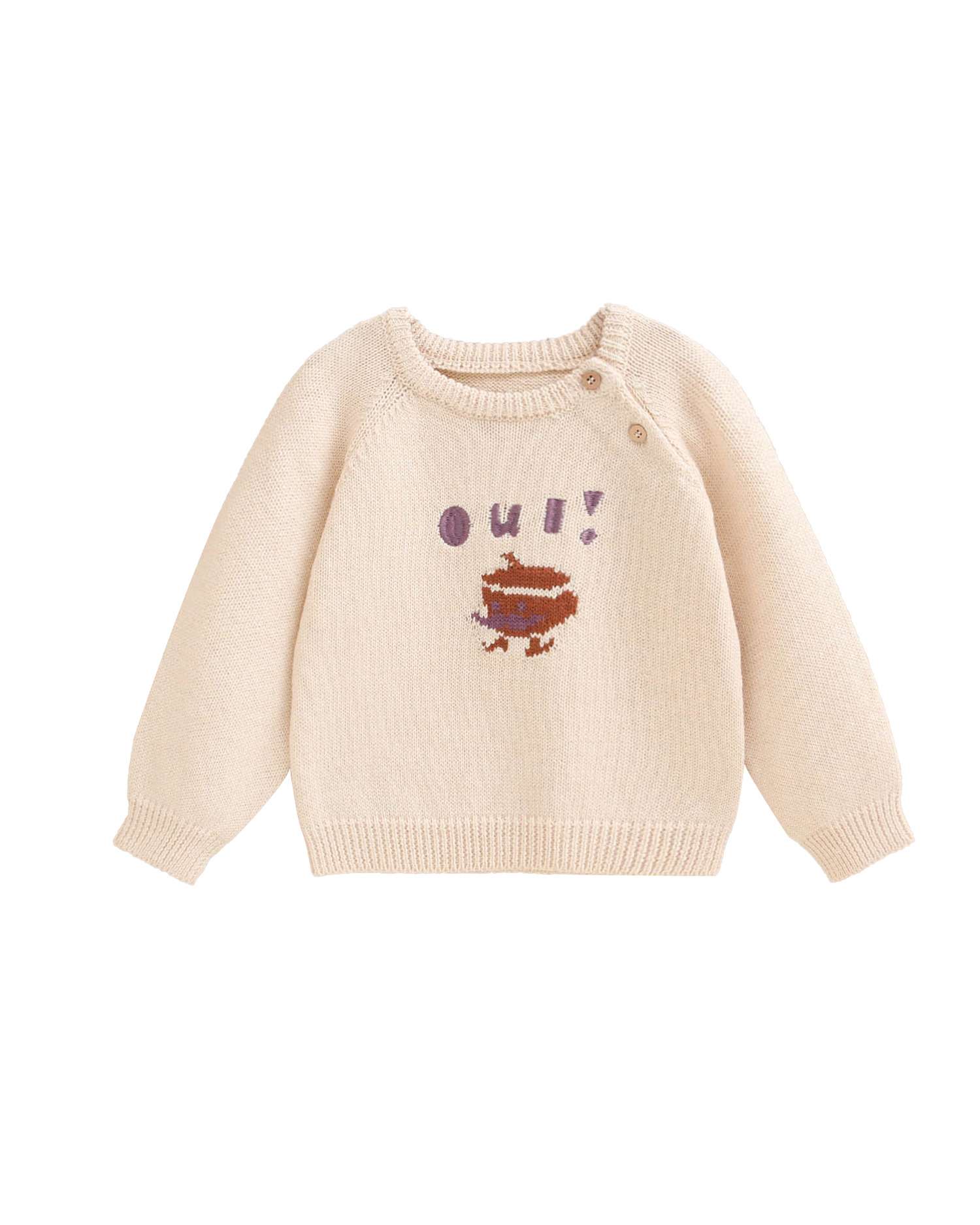 Imagen 3 de Jersey de bebé de punto con dibujo - Dadati - Natural Natural