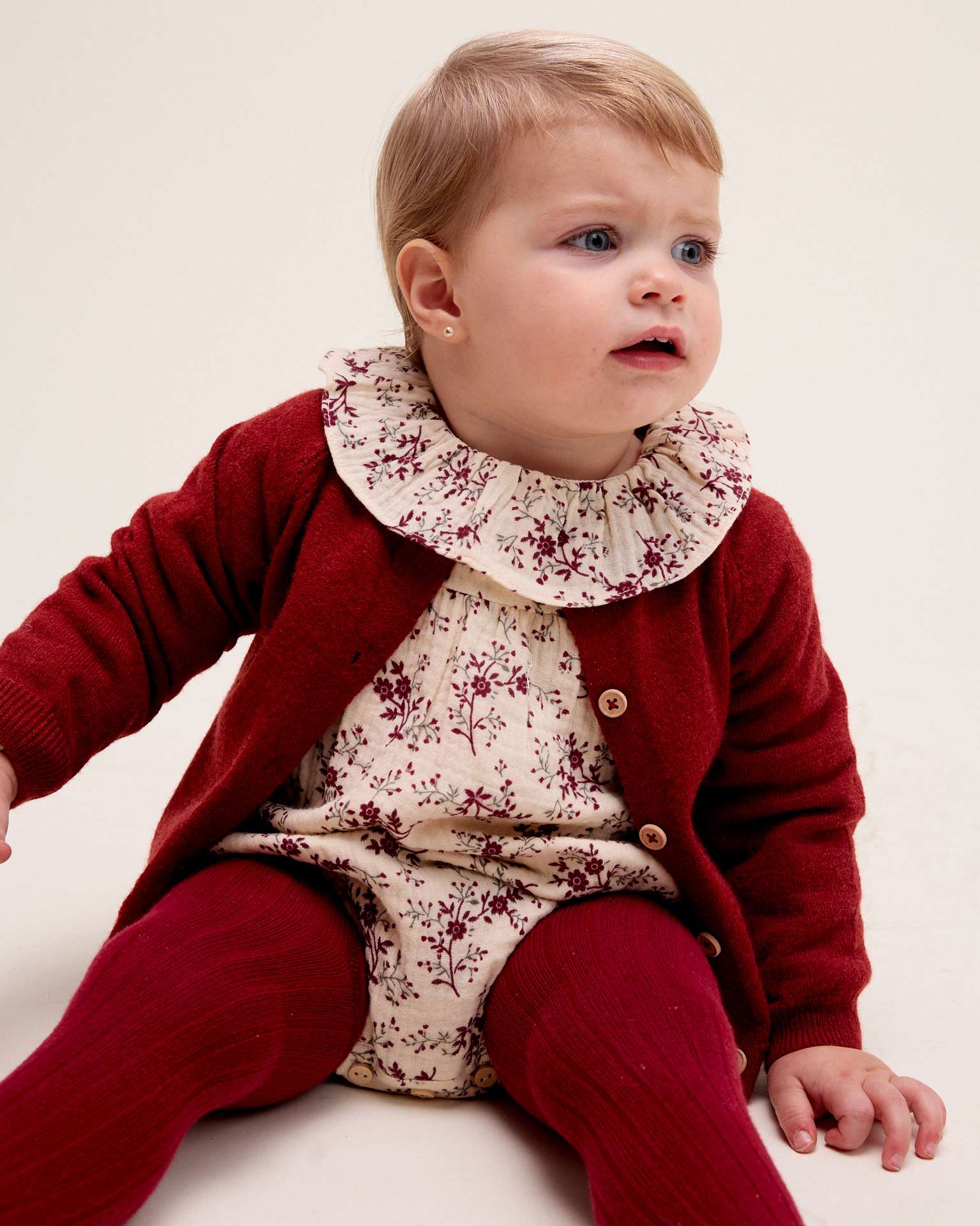 Chaqueta de bebé de punto - Dadati - Rojo Rojo-1
