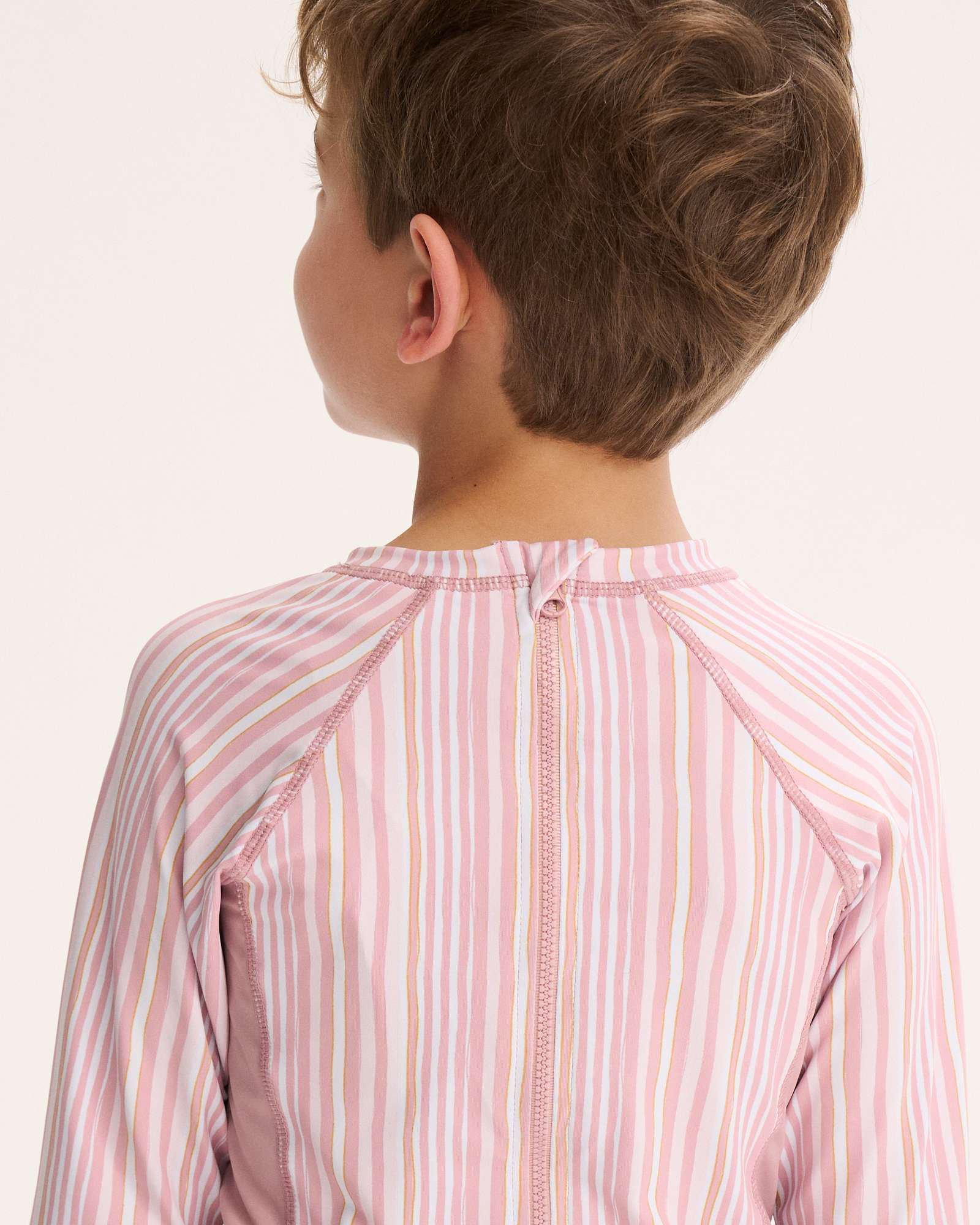 Camiseta de niño de lycra de rayas con protección solar 50 pf - Dadati - Rosa claro Rosa claro-3