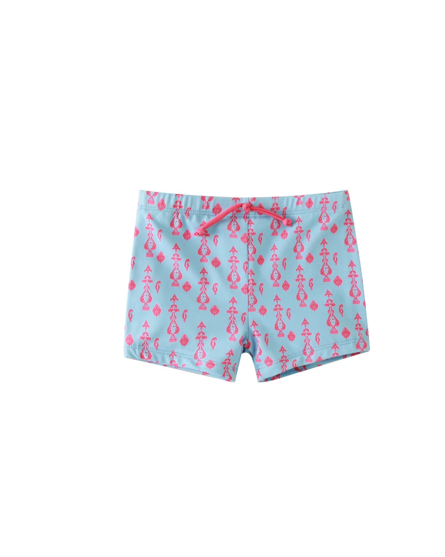 Imagen 0 de Bañador de bebé con estampado geométrico y cintura ajustable Azul claro