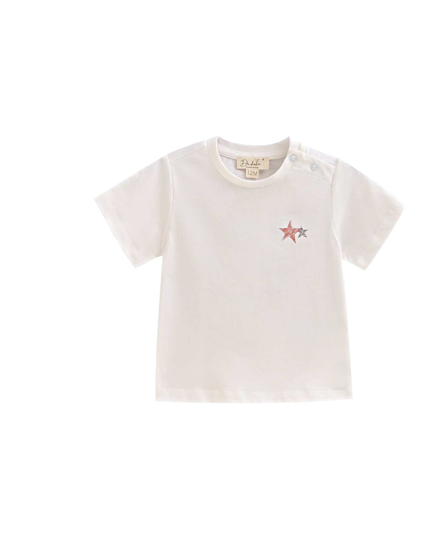 Camiseta de bebé con dibujo star gazing en la espalda - Dadati - Blanco Blanco-1