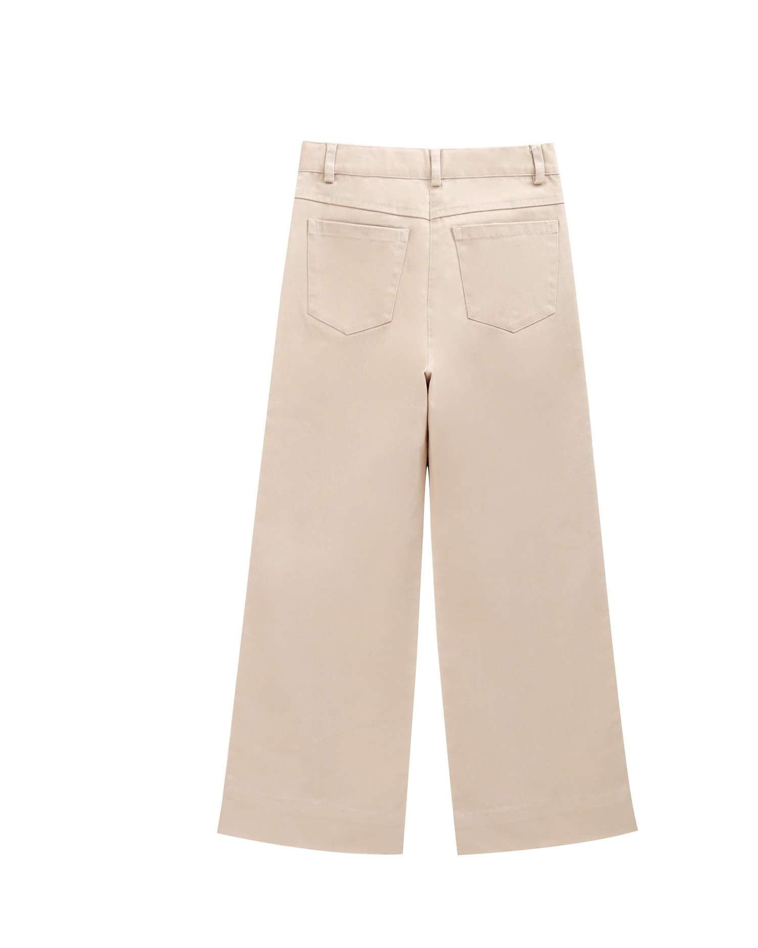 Pantalón de niña con bolsillos y costura central en pierna - Dadati - Natural Natural-2