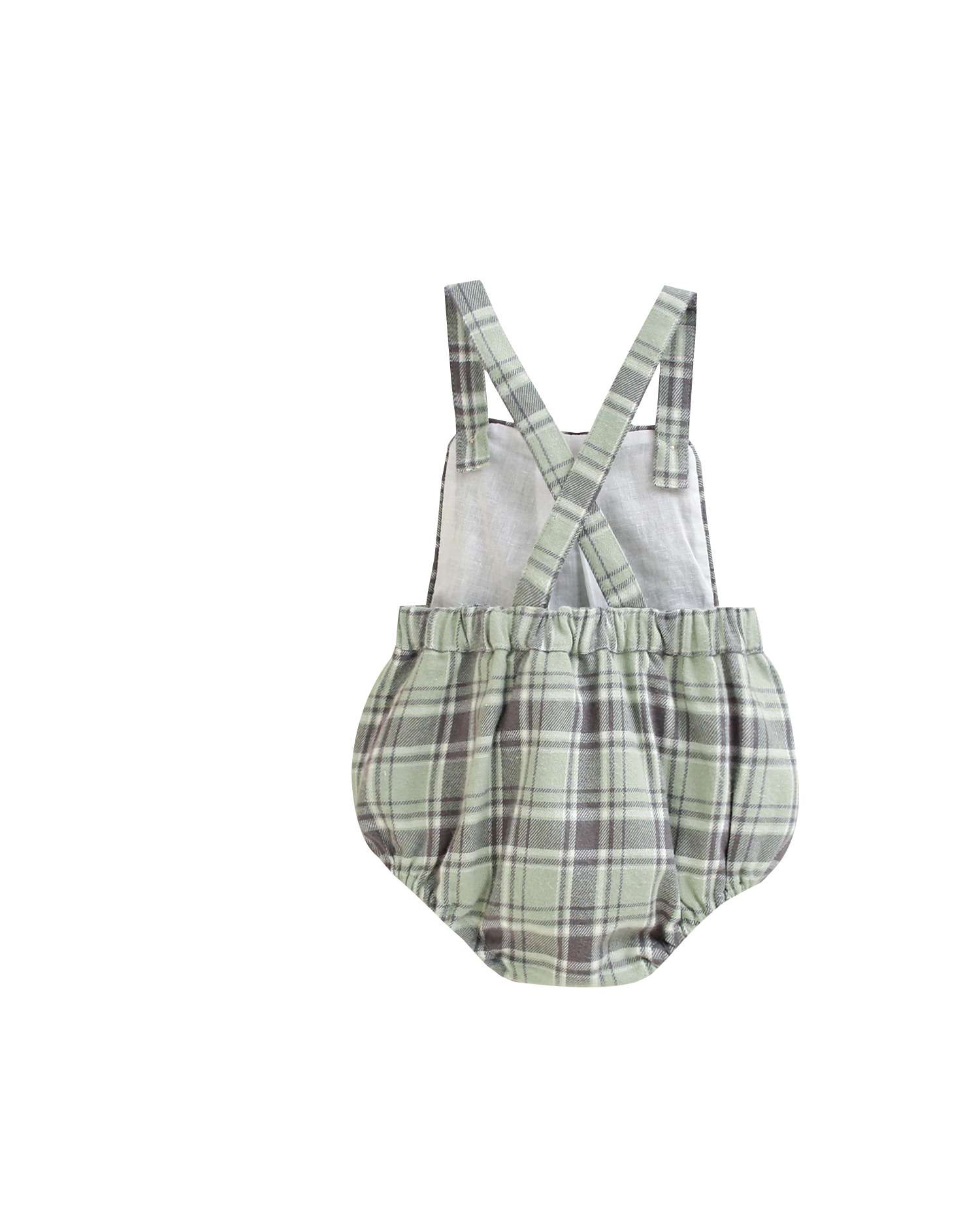 Ranita de bebé niño de tirantes con cuadros - Dadati - Verde Verde-2