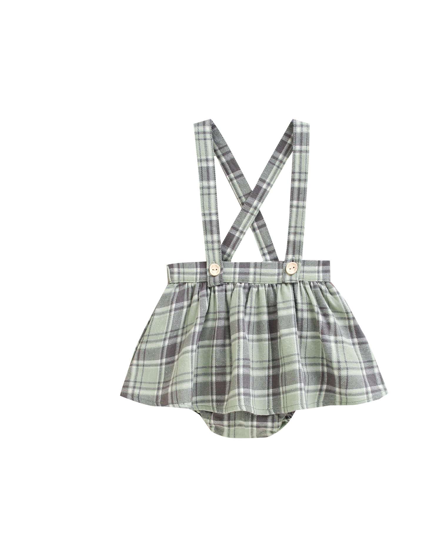 Ranita de bebé niña de tirantes de cuadros - Dadati - Verde Verde-1