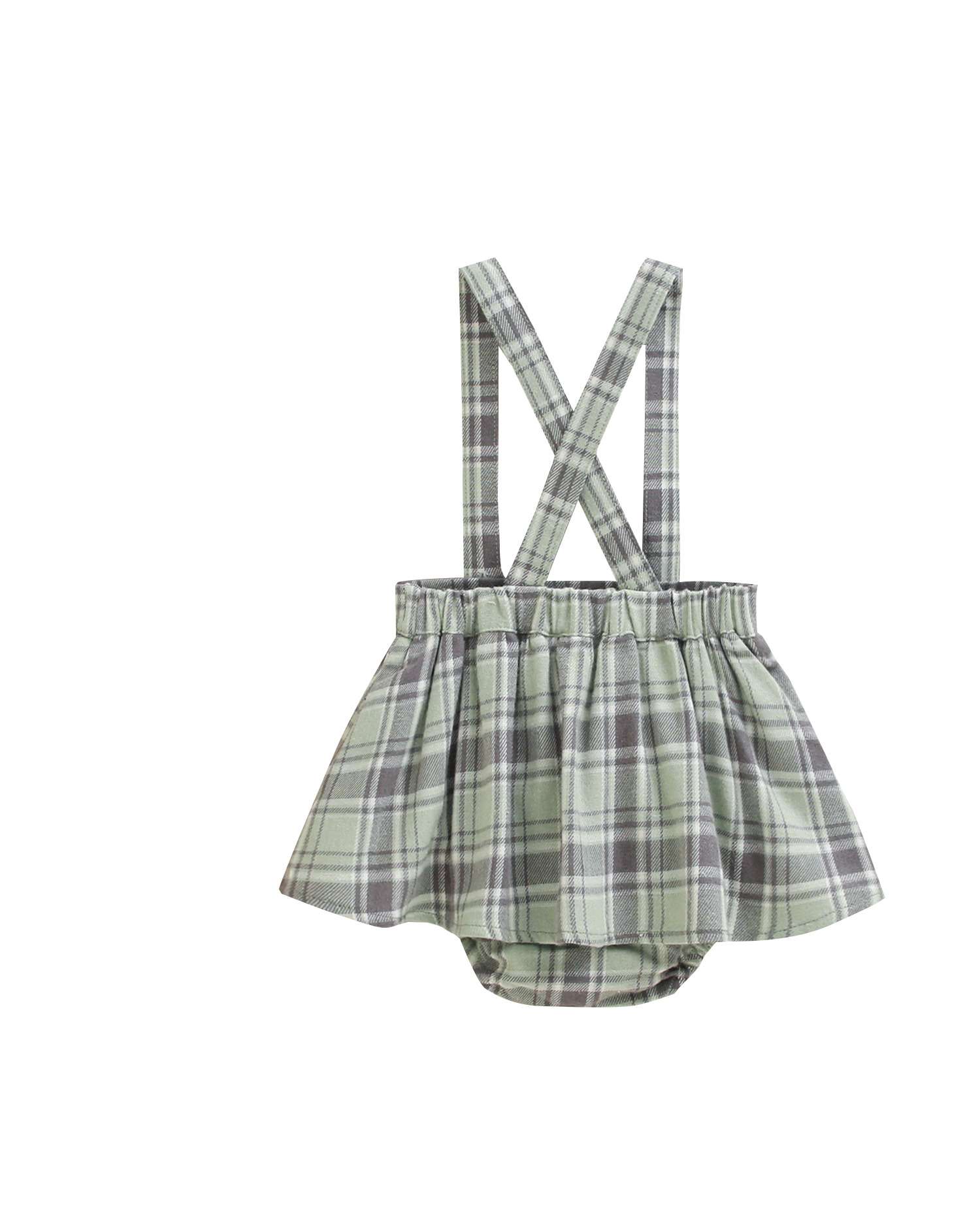 Ranita de bebé niña de tirantes de cuadros - Dadati - Verde Verde-2