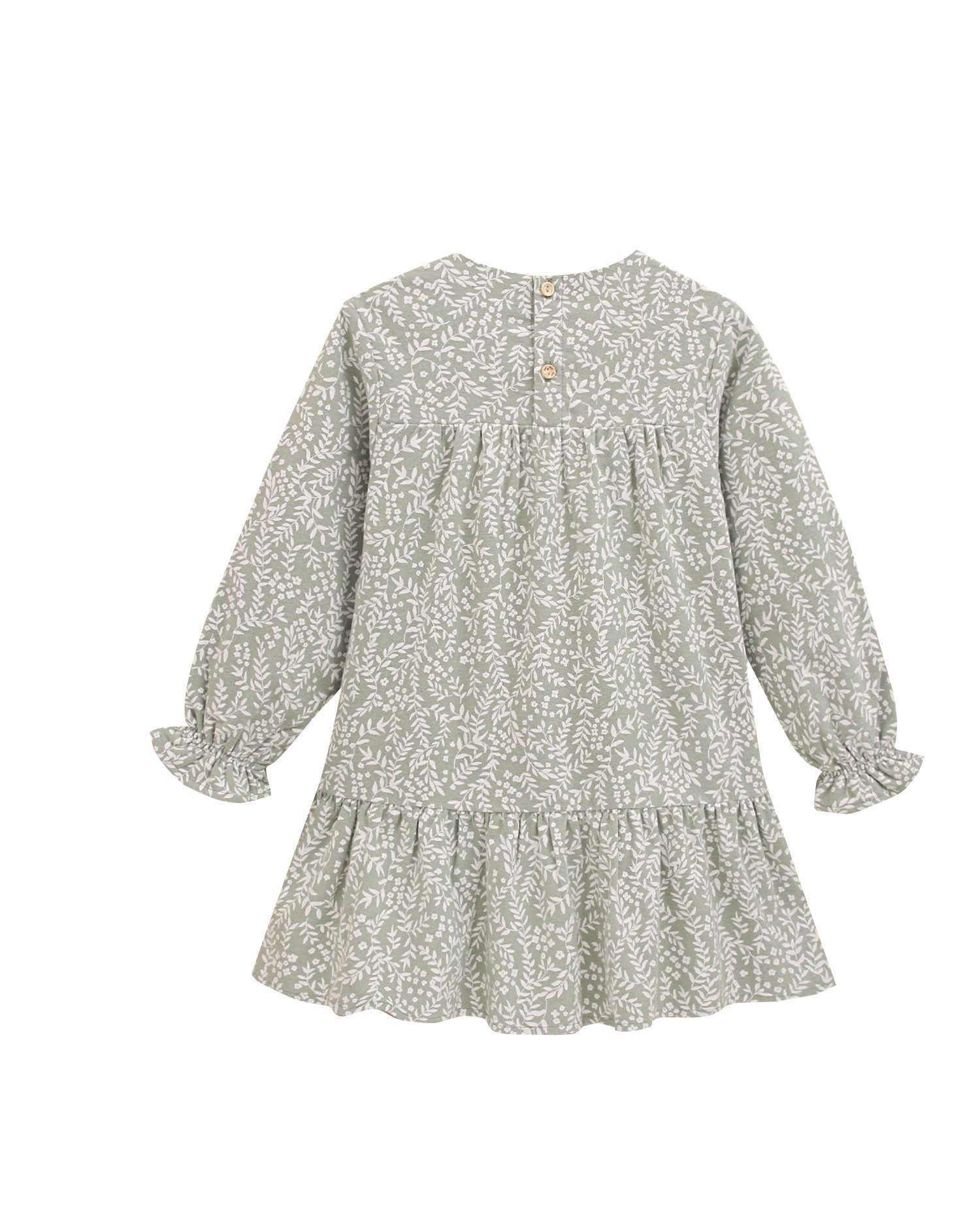 Imagen 2 de Vestido de niña con estampado de hojas - Dadati - Verde Verde
