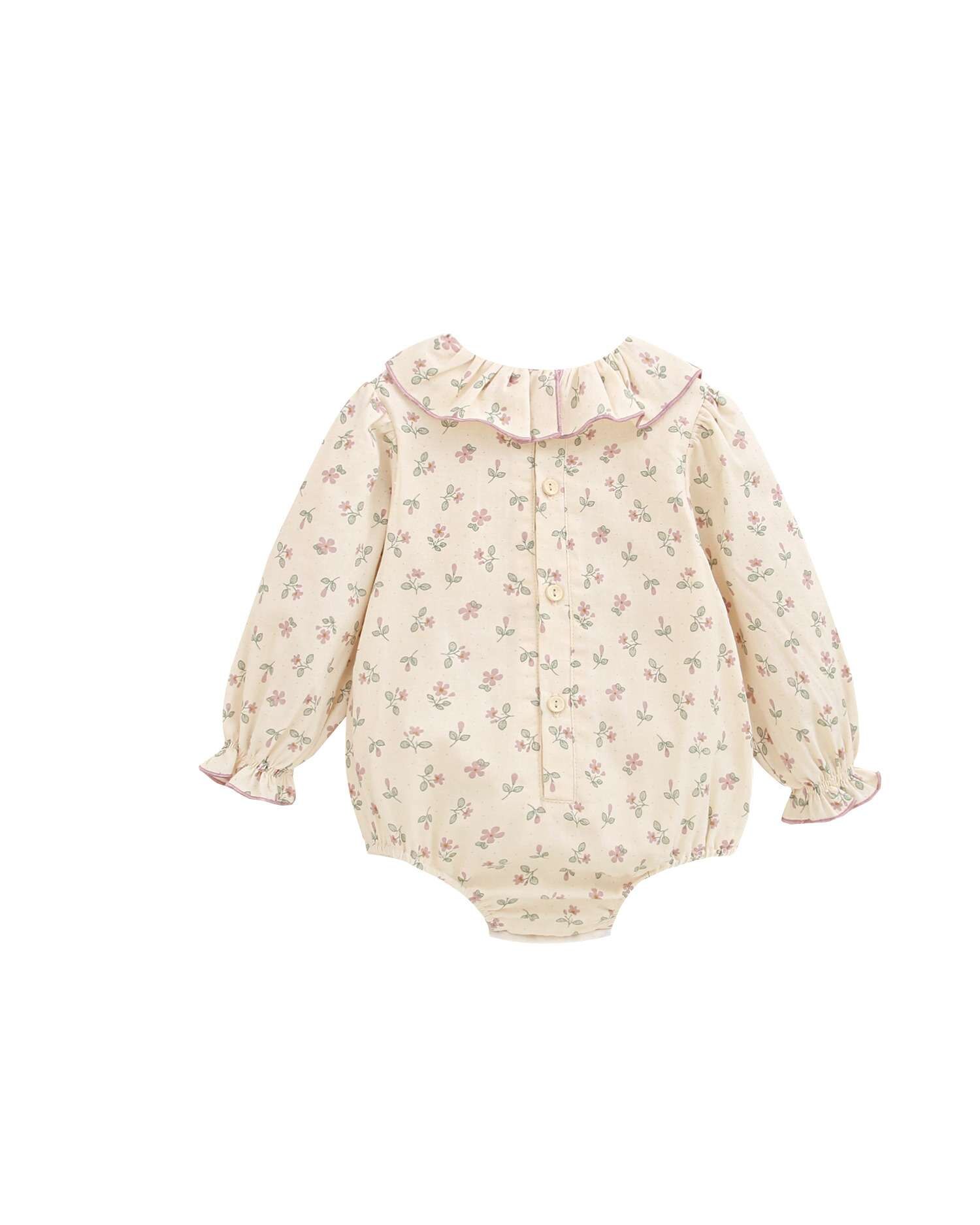 Ranita de bebé niña de flores con cuello volante - Dadati - Natural Natural-2