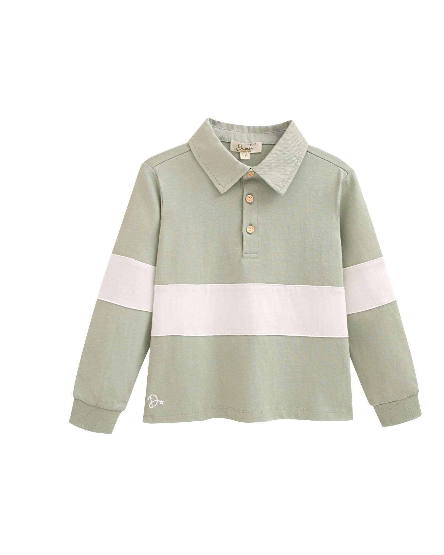 Imagen 0 de Polo de niño a rayas en tres piezas Verde