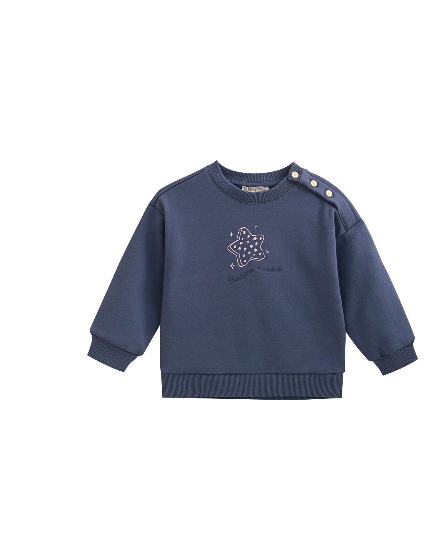 Imagen 0 de Sudadera de bebé niño con bordado de estrella Azul