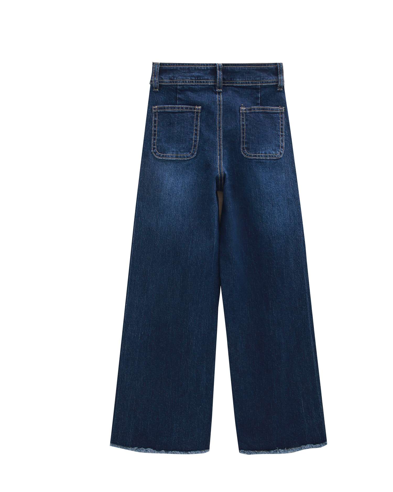 Pantalón de niña vaquero largo tipo palazzo - Dadati - Azul Azul-2