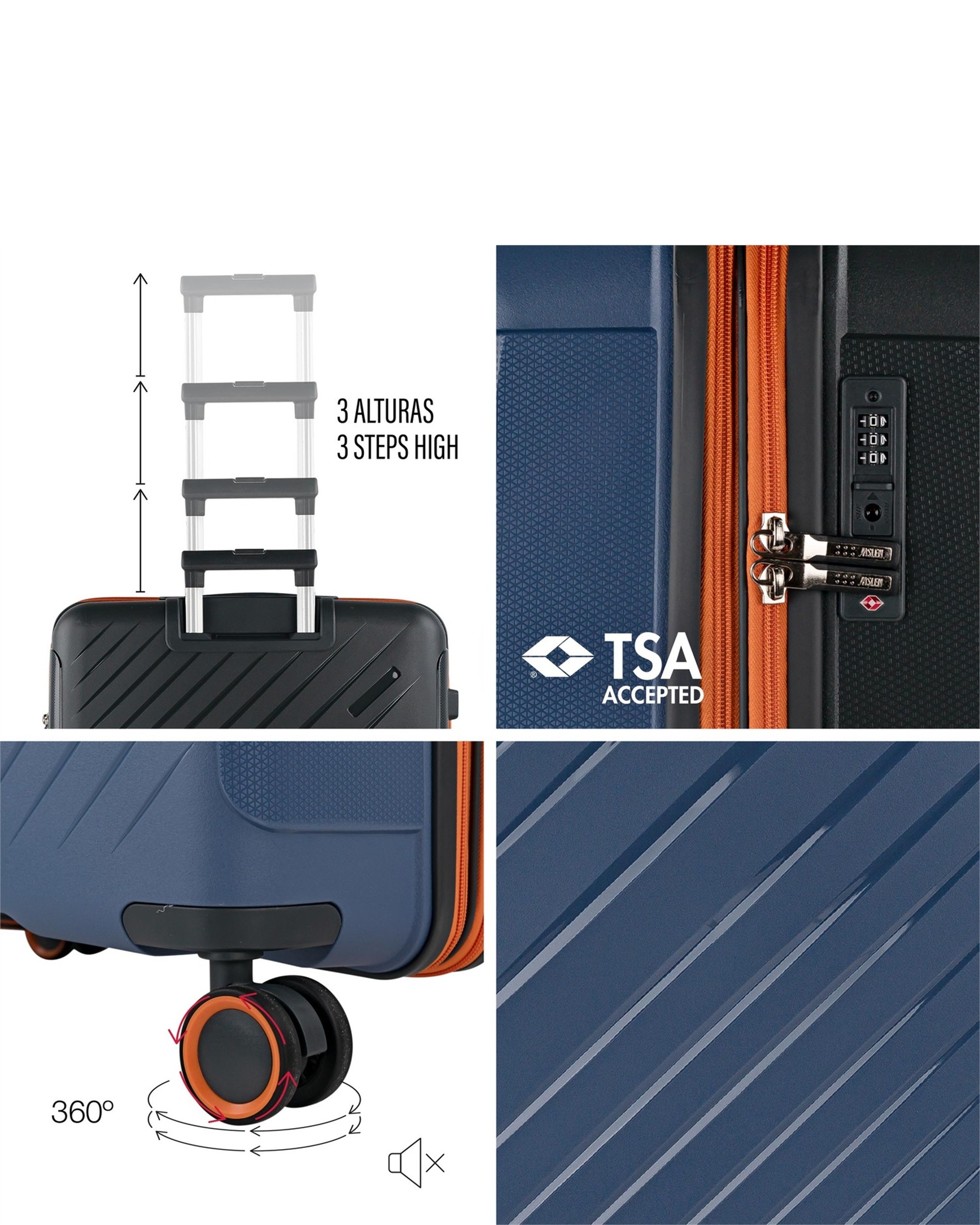 Maleta grande tivoli con capacidad de 96l - Jaslen - Azul Azul-3