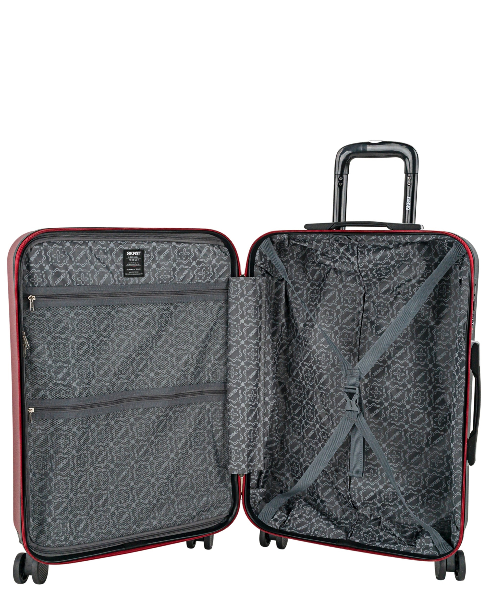 Maleta mediana tiber rígida con capacidad 70l - SKPAT - Rojo Rojo-4