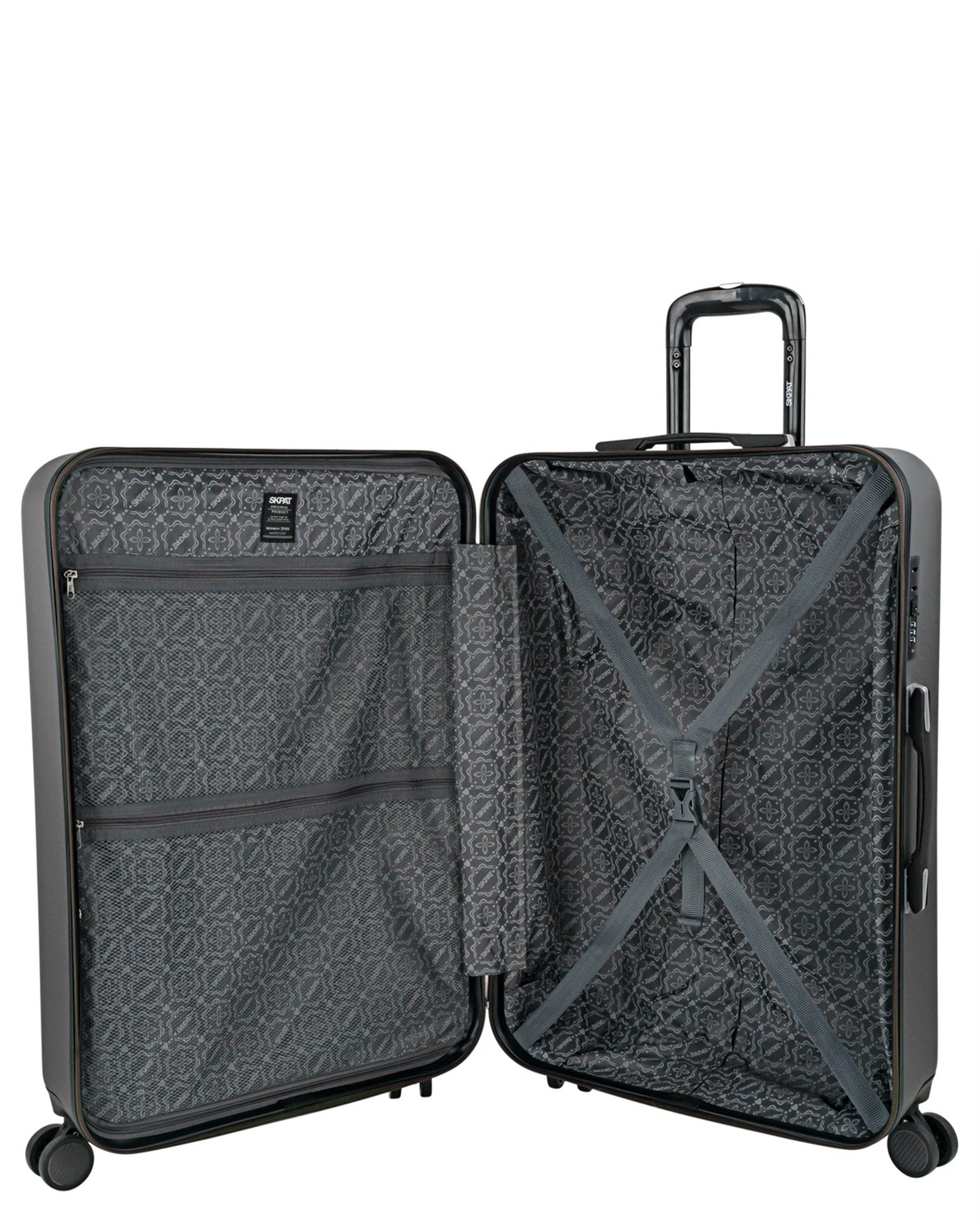 Maletas grande tiber rígida con capacidad 100l - SKPAT - Gris Gris-4