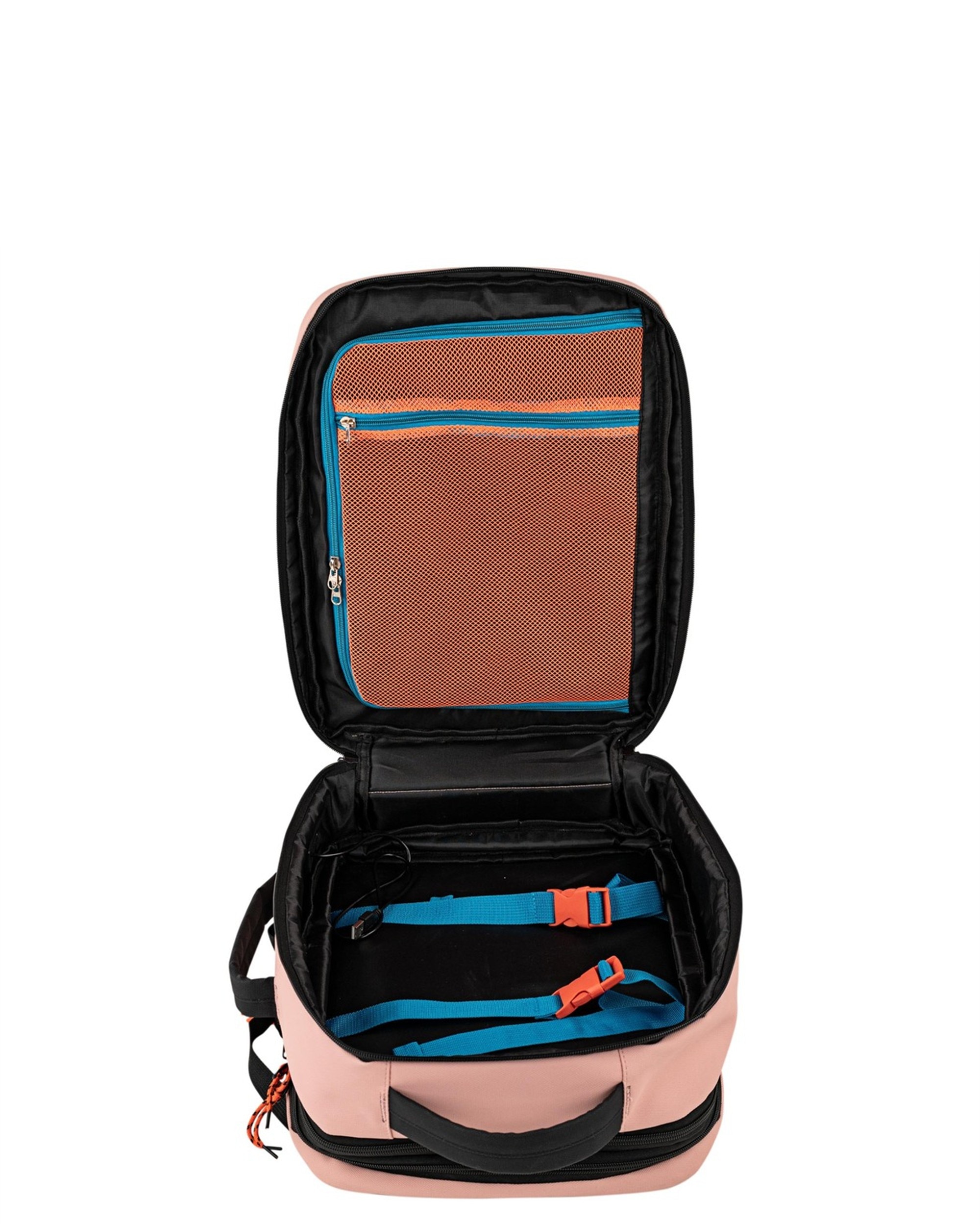 Mochila de viaje para cabina,extensible - Jaslen - Rosa Rosa-6