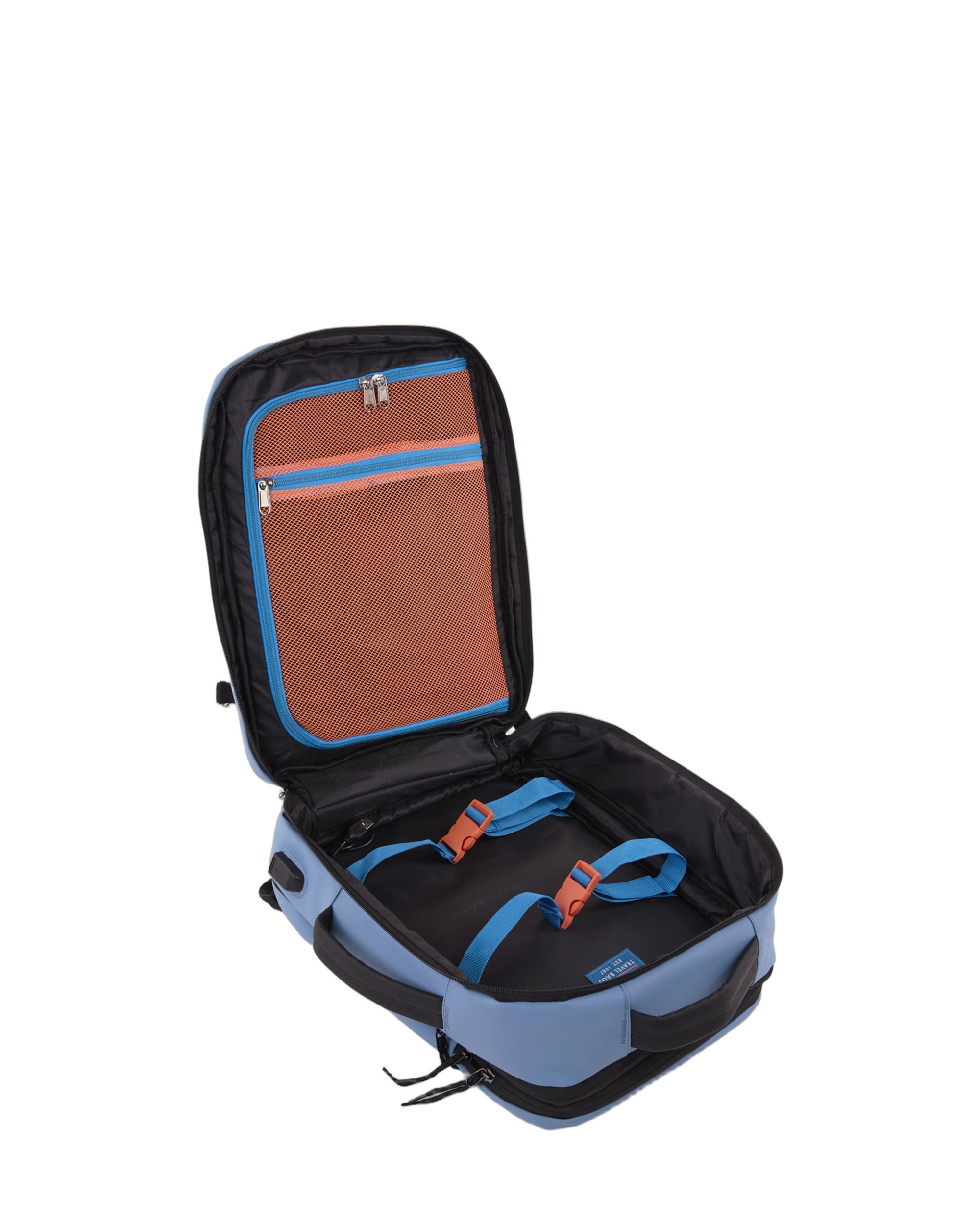 Mochila de viaje para cabina,extensible - Jaslen - Azul Azul-4