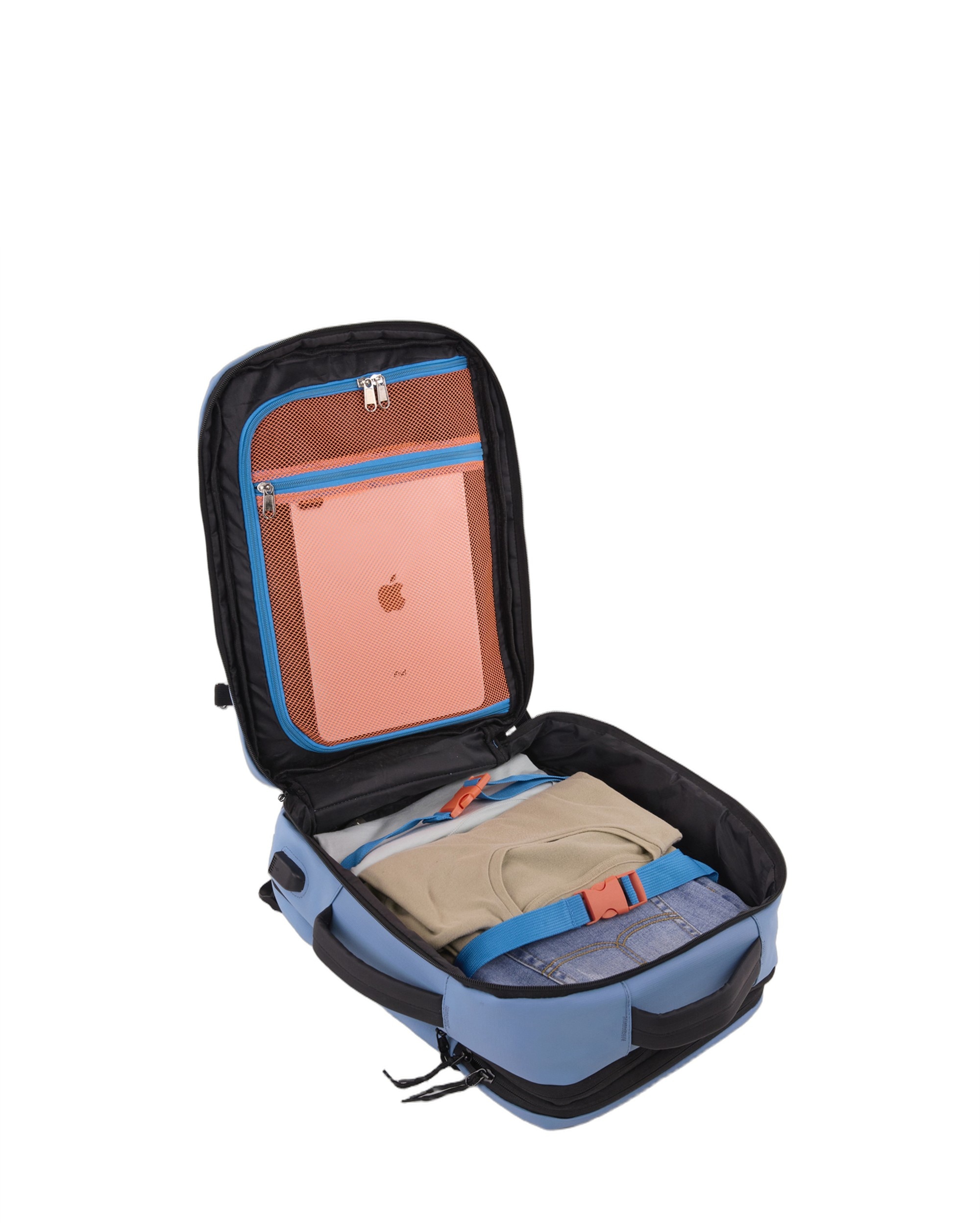 Mochila de viaje para cabina,extensible - Jaslen - Azul Azul-5