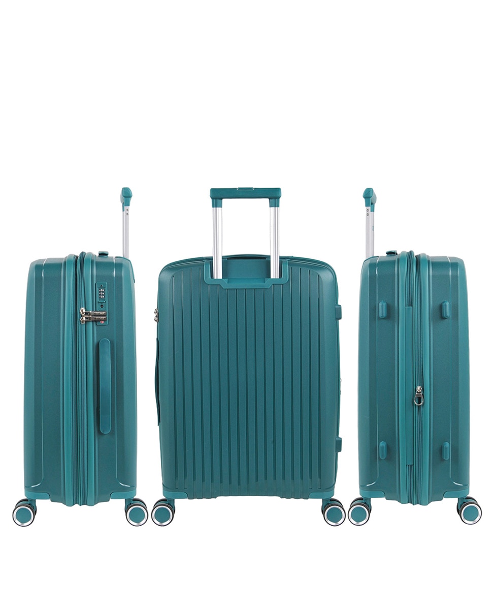 Imagen 2 de Maleta de cabina grenoble rígida con capacidad 36 l - Jaslen - Verde Verde