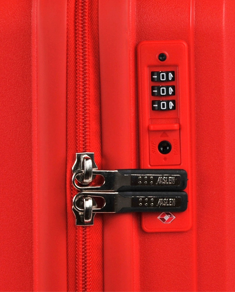 Imagen 5 de Maleta de cabina grenoble rígida con capacidad 36 l - Jaslen - Rojo Rojo