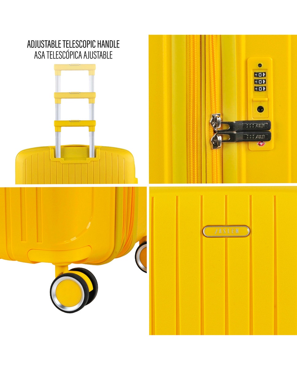 Imagen 5 de Maleta de cabina grenoble rígida con capacidad 36 l - Jaslen - Amarillo Amarillo