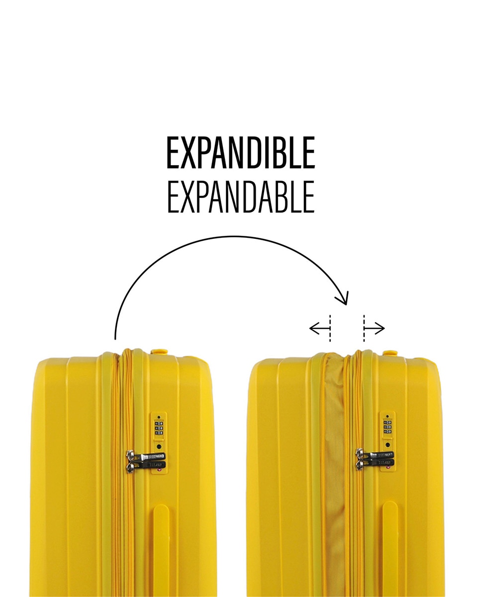 Imagen 6 de Maleta de cabina grenoble rígida con capacidad 36 l - Jaslen - Amarillo Amarillo
