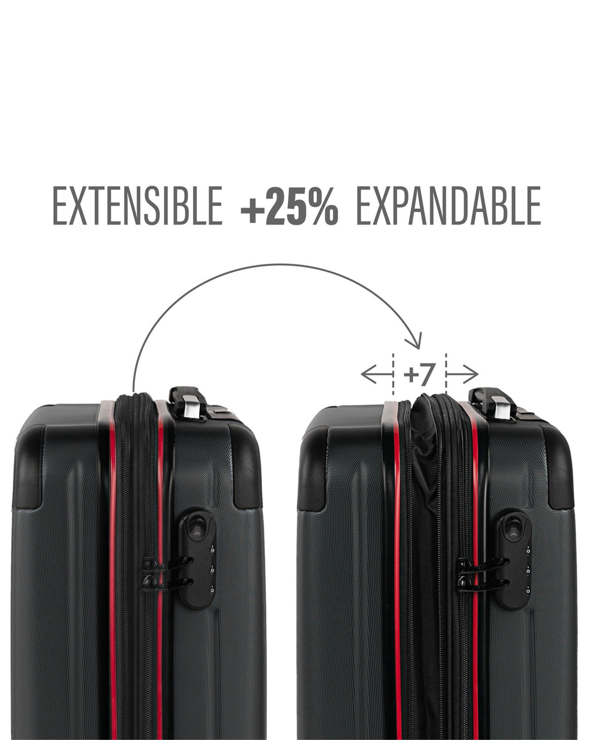 Juego de maleta y mochila de cabina turín capacidad 60l - Jaslen - Negro Negro-5