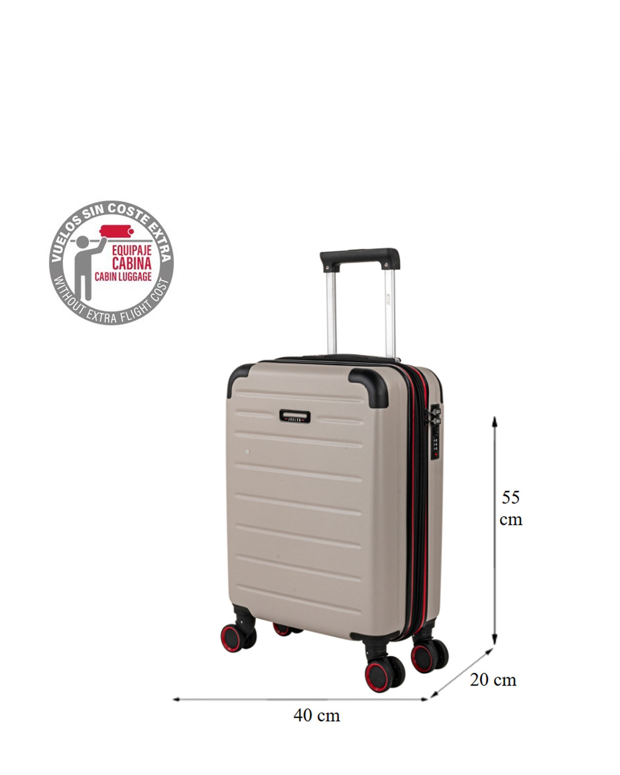 Juego de maleta y mochila de cabina turín capacidad 60l - Jaslen - Gris Gris-6
