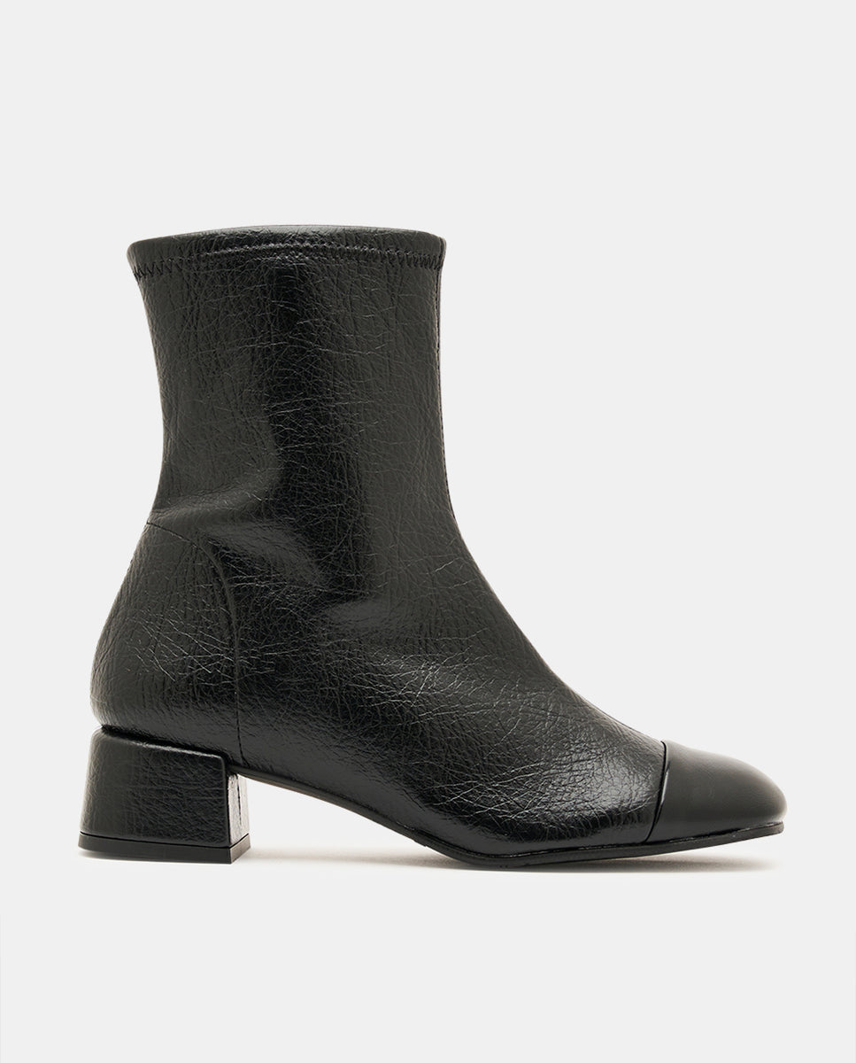 Botines brigite chanel de mujer en tejido elástico - Miss Elastic - Negro Negro-1