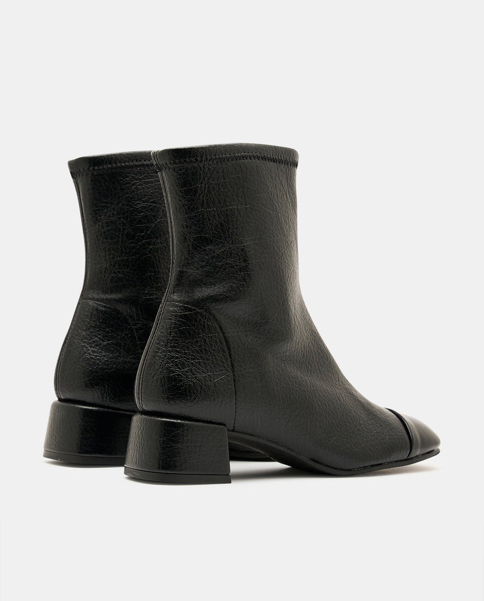 Botines brigite chanel de mujer en tejido elástico - Miss Elastic - Negro Negro-4