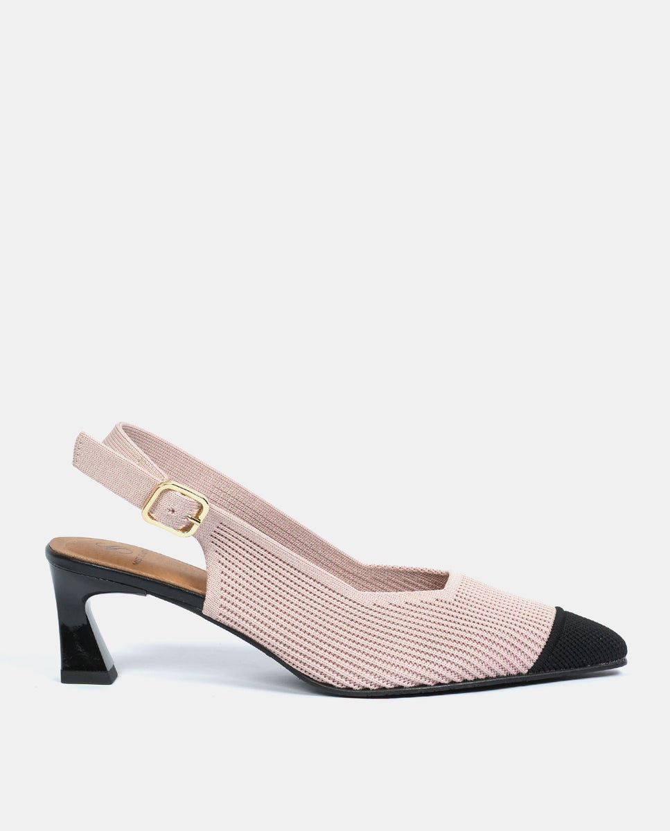 Imagen 0 de Zapatos de salón flow de mujer en tejido reciclado Negro