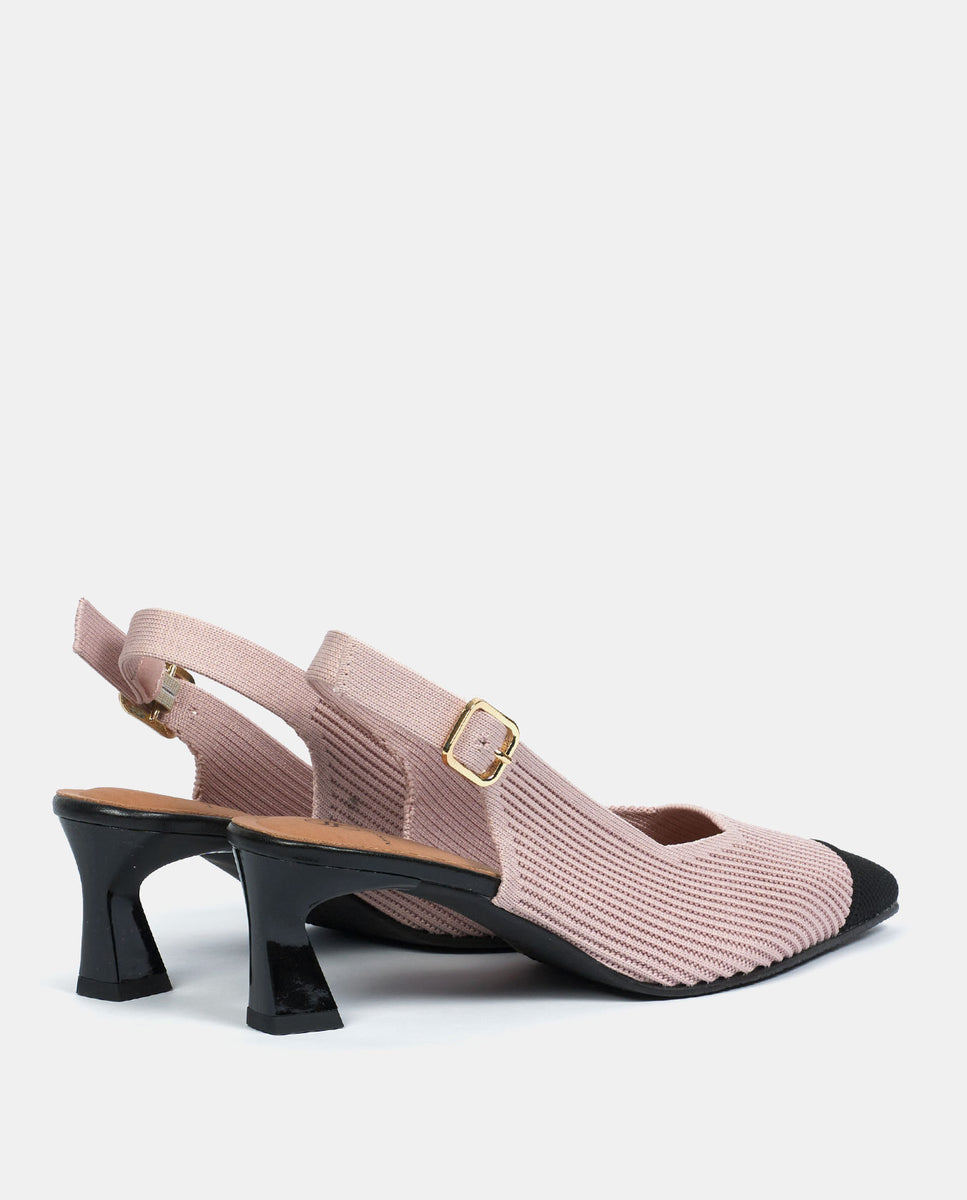 Zapatos de salón flow de mujer en tejido reciclado - Miss Elastic - Negro Negro-2