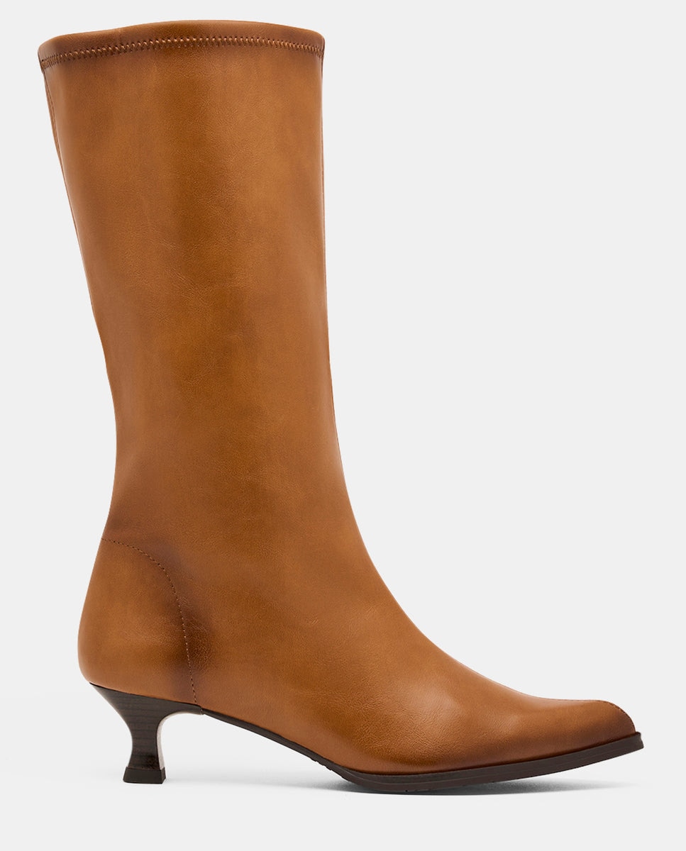 Botas zetina plus de mujer en tejido elástico - Miss Elastic - Camel Camel-2