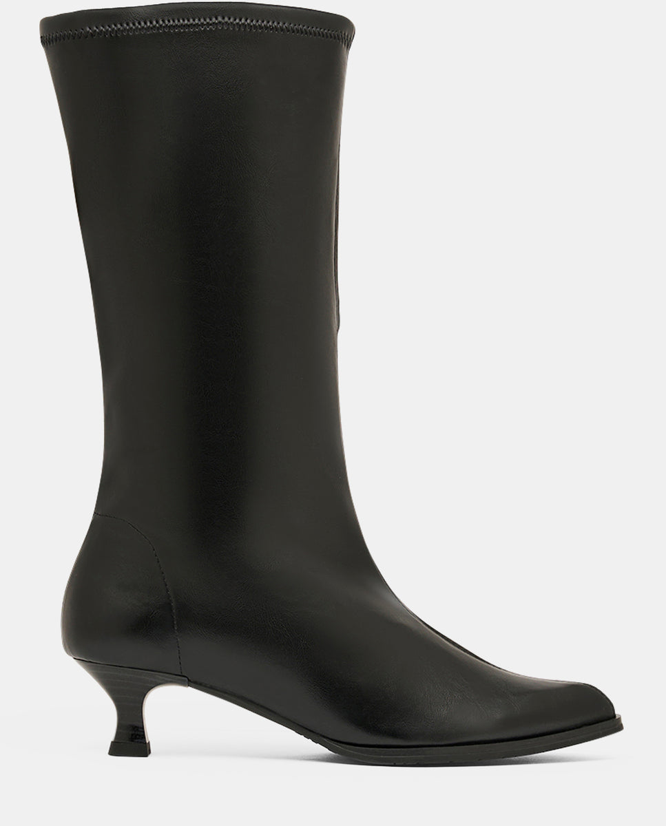 Botas zetina plus de mujer en tejido elástico camel - Miss Elastic - Negro Negro-5