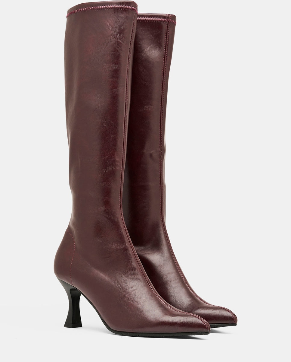 Imagen 2 de Botas zeta de mujer en tejido elástico negro - Miss Elastic - Burdeos Burdeos