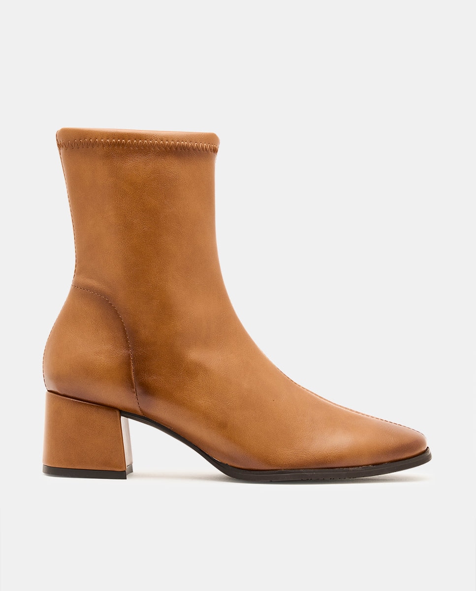 Botines fax studio de mujer en tejido elástico - Miss Elastic - Camel Camel-3