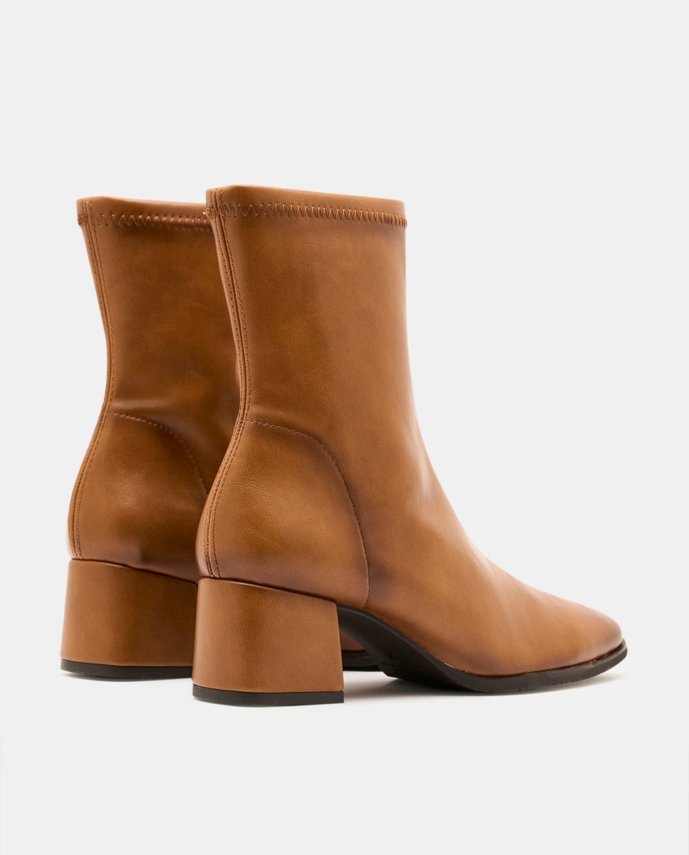 Botines fax studio de mujer en tejido elástico - Miss Elastic - Camel Camel-4