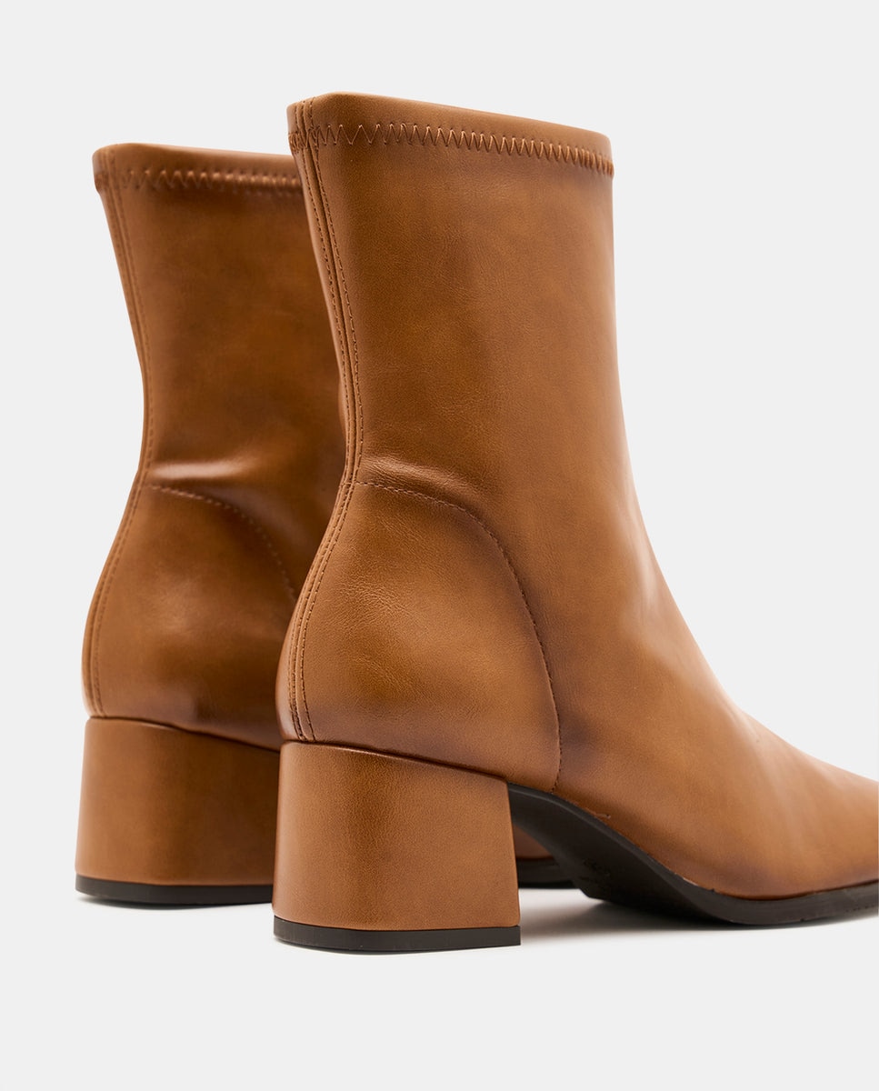 Botines fax studio de mujer en tejido elástico - Miss Elastic - Camel Camel-5
